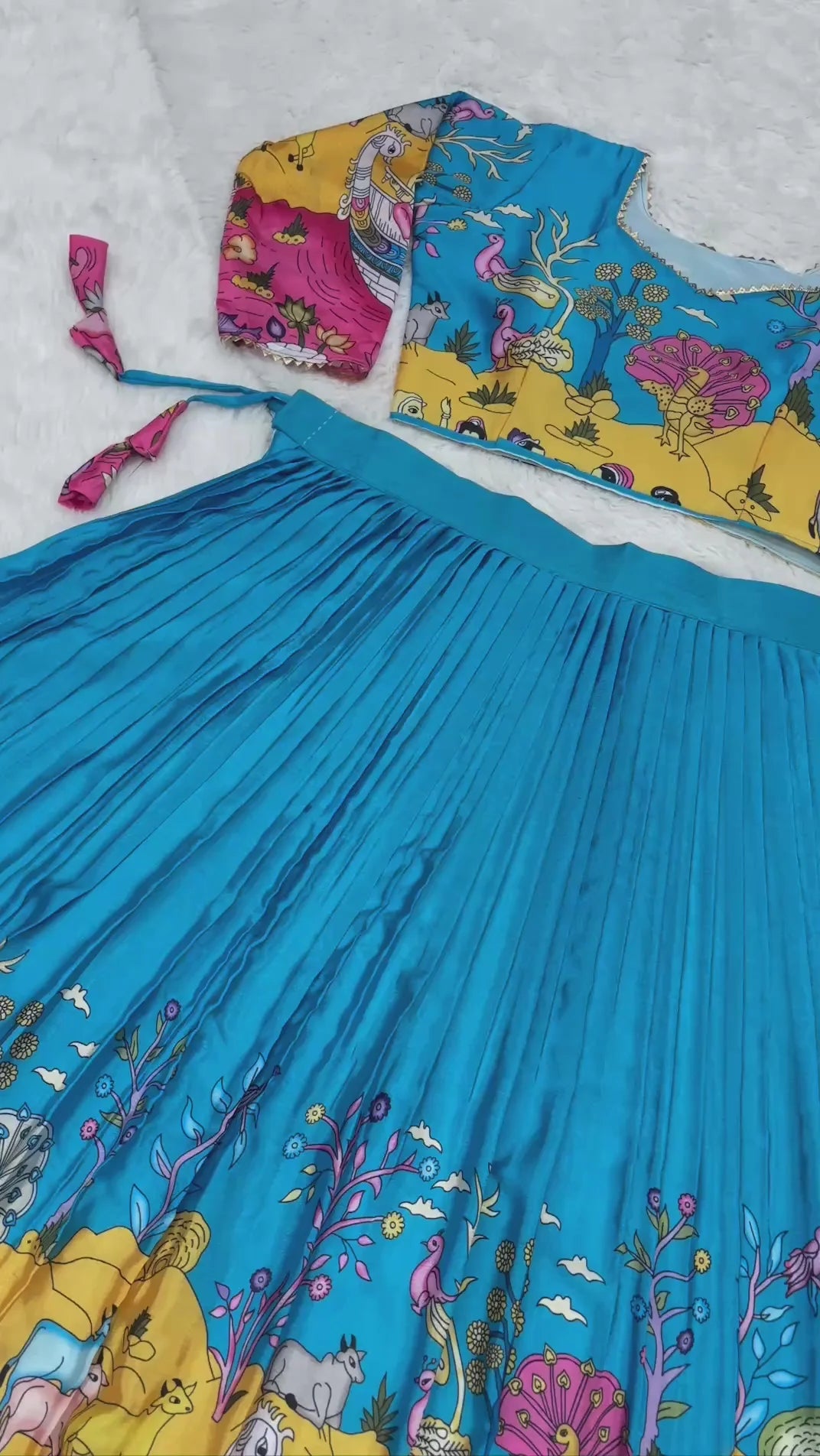 Designer Kalamkari Lehenga with Vibrant Heritage Motifs