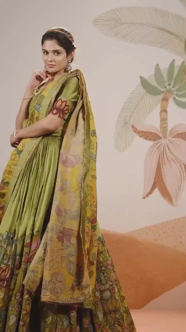 Artful Grace: Kalamkari Lehengas for the Modern Bride