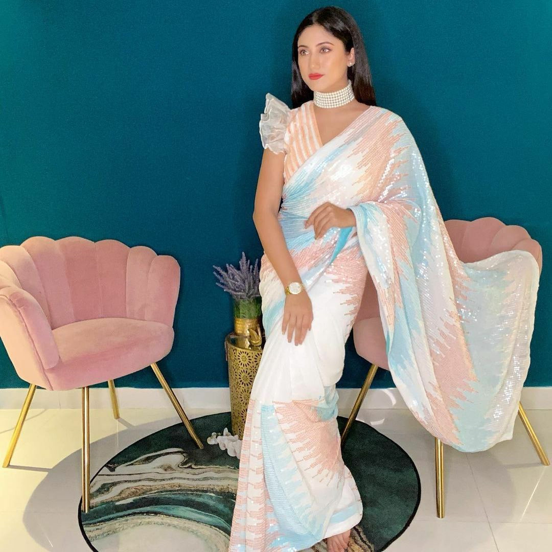 Celebrity inspired Beautiful SequanceSaree