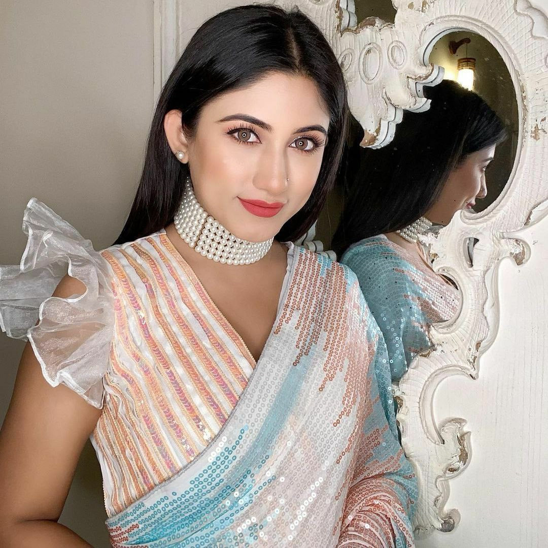 Celebrity inspired Beautiful SequanceSaree