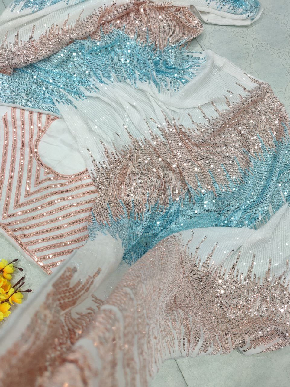 Celebrity inspired Beautiful SequanceSaree