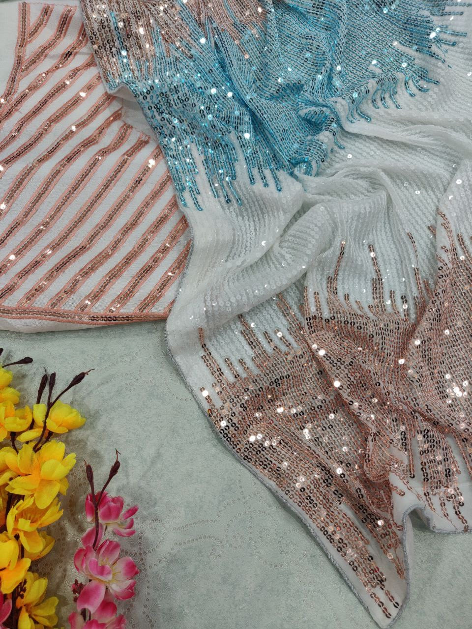 Celebrity inspired Beautiful SequanceSaree