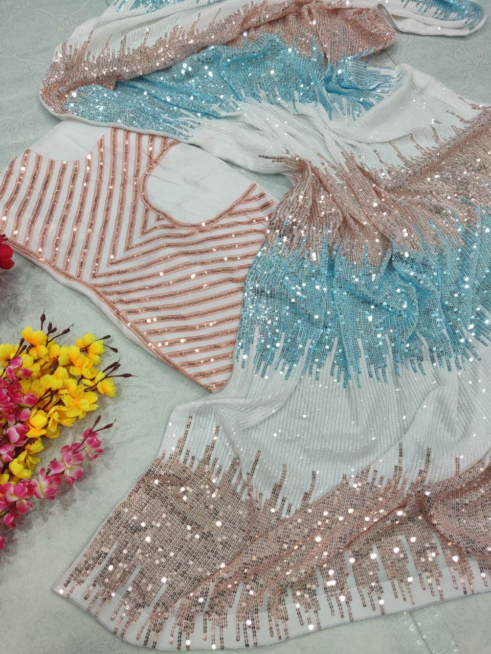 Celebrity inspired Beautiful SequanceSaree