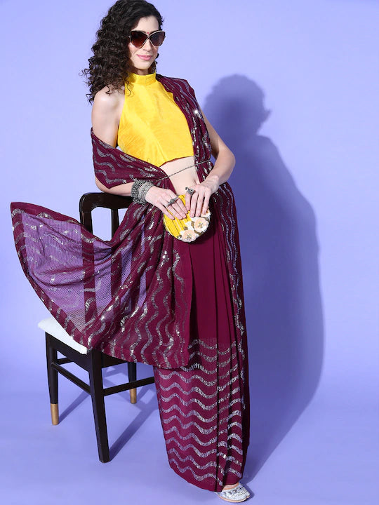 amazing designer Sequance Saree