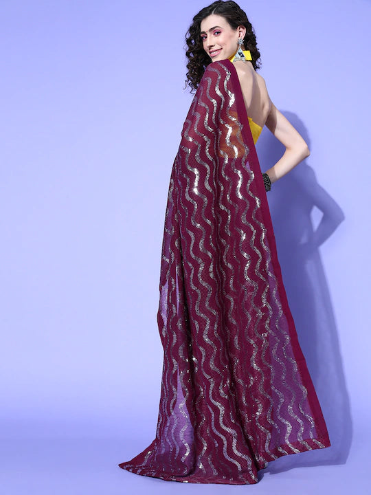 amazing designer Sequance Saree