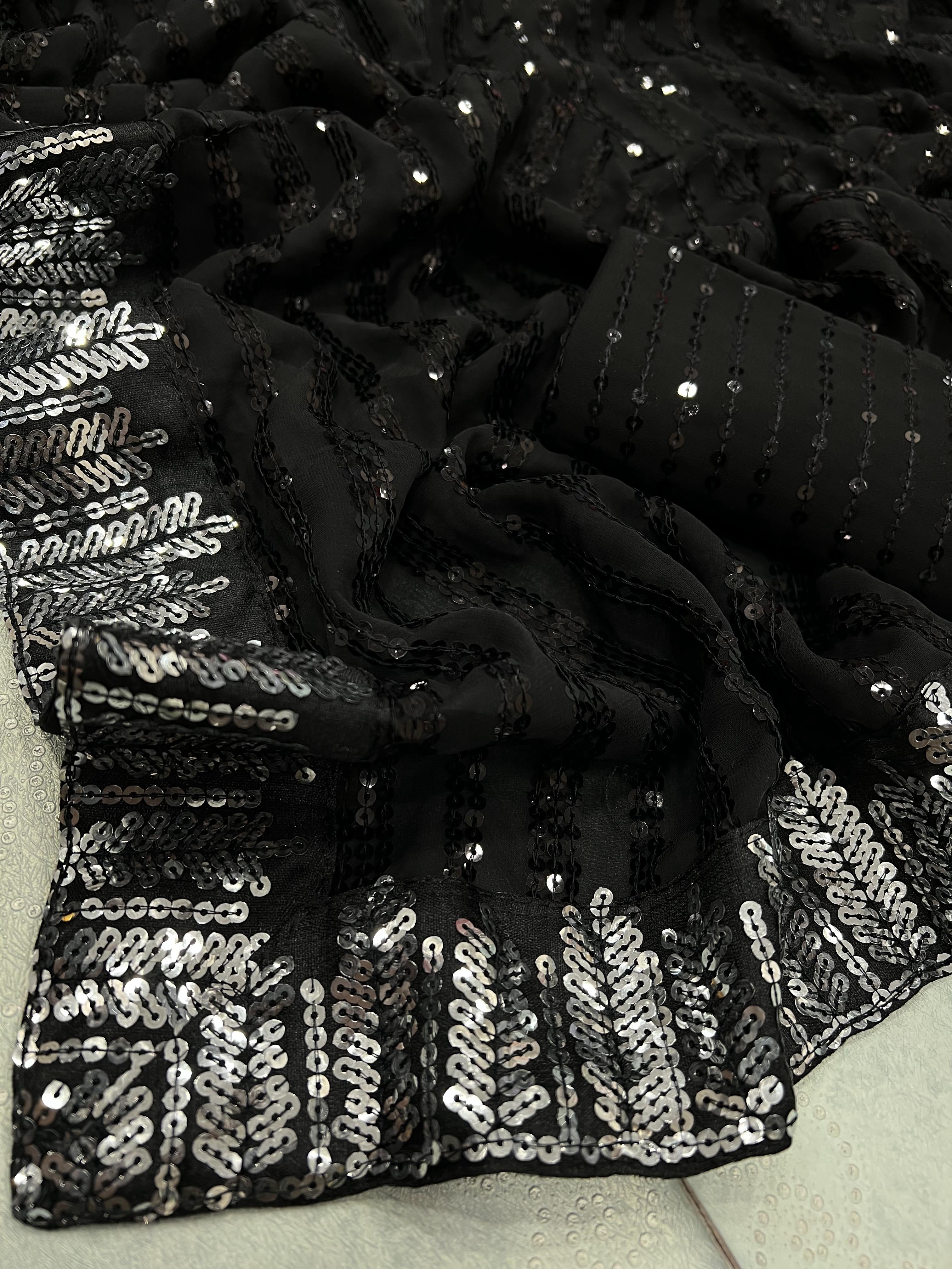 BEAUTIFUL COLOR IN PREMIUM SEQUINS SAREE