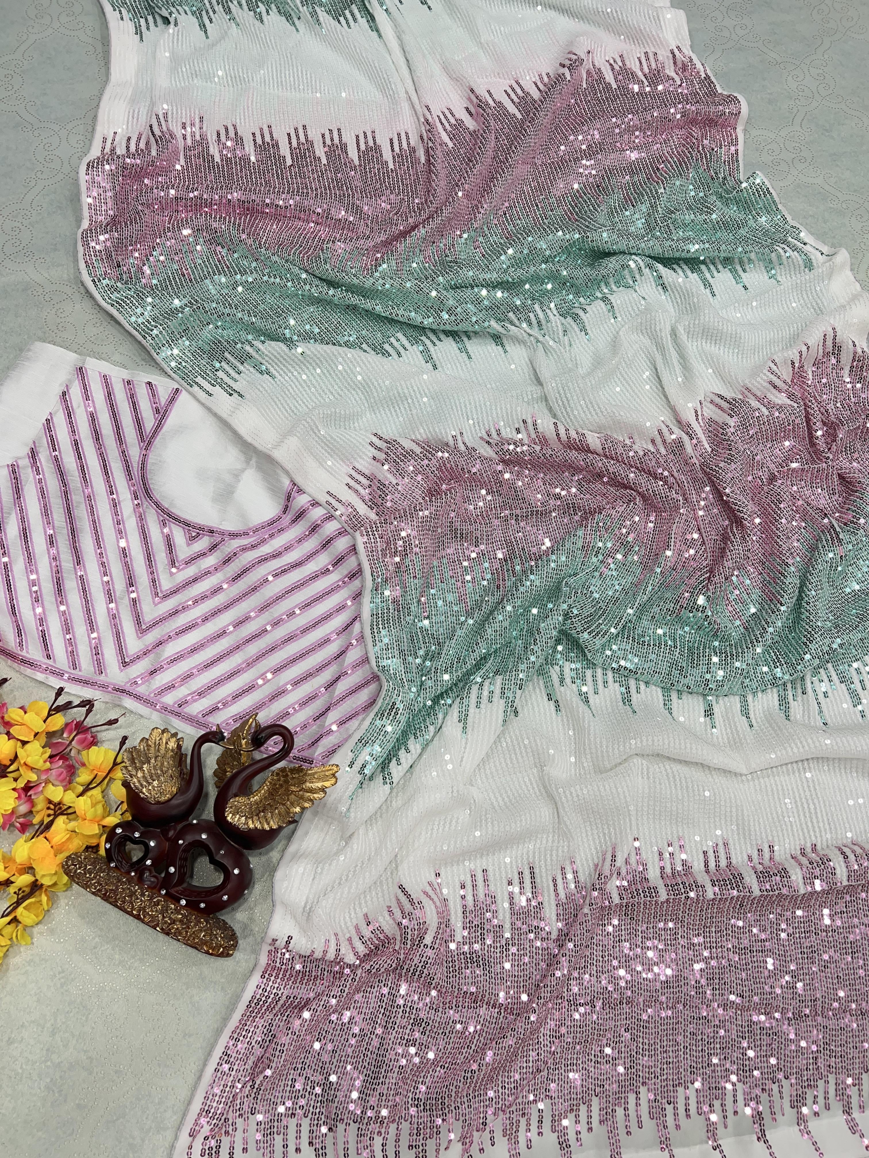 Celebrity inspired Beautiful SequanceSaree