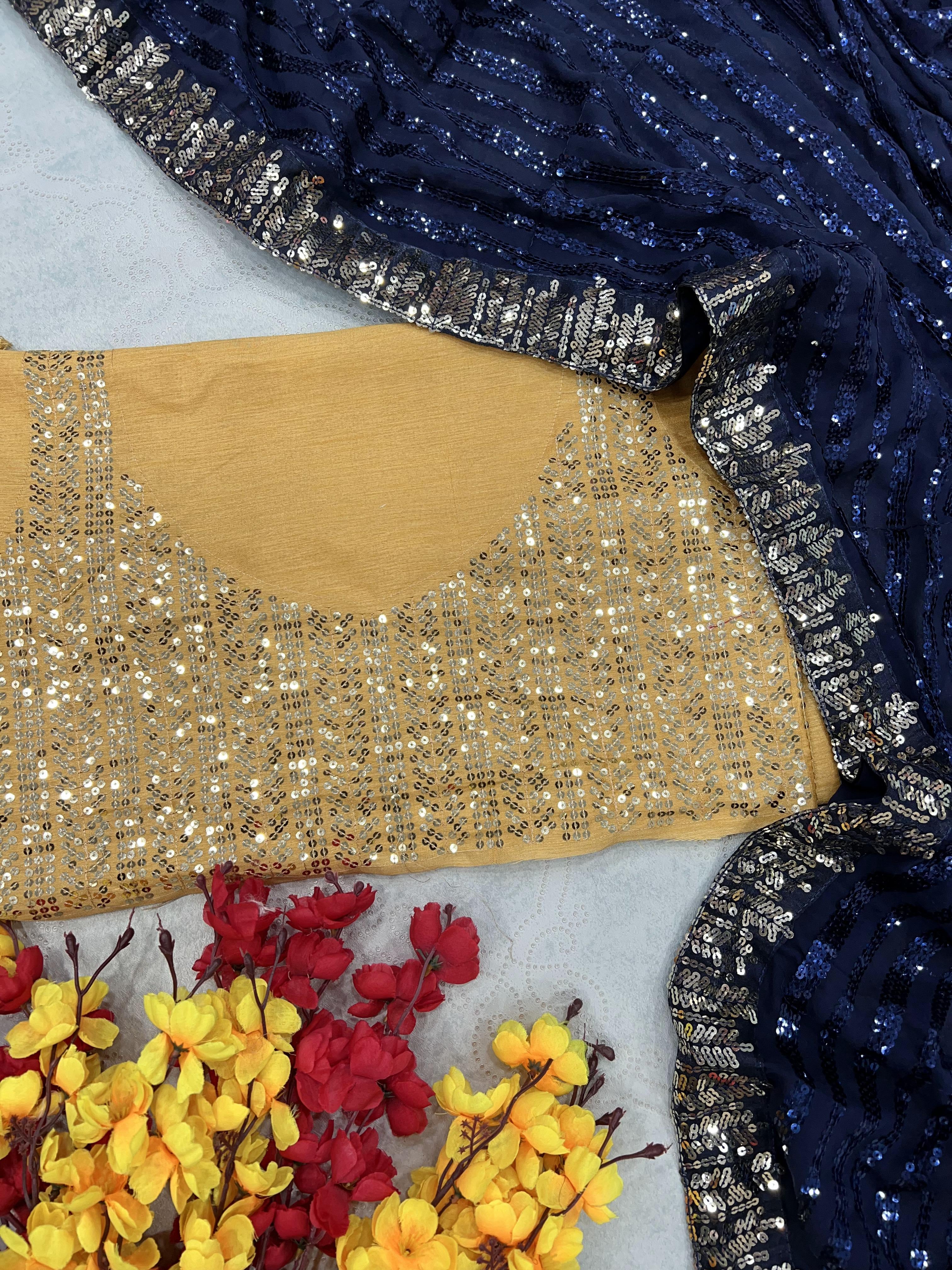 BEAUTIFUL COLOR IN PREMIUM SEQUINS SAREE