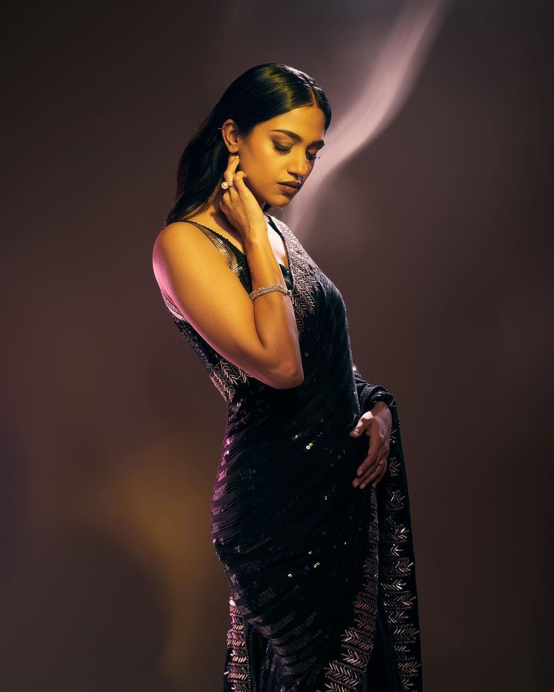 BEAUTIFUL COLOR IN PREMIUM SEQUINS SAREE