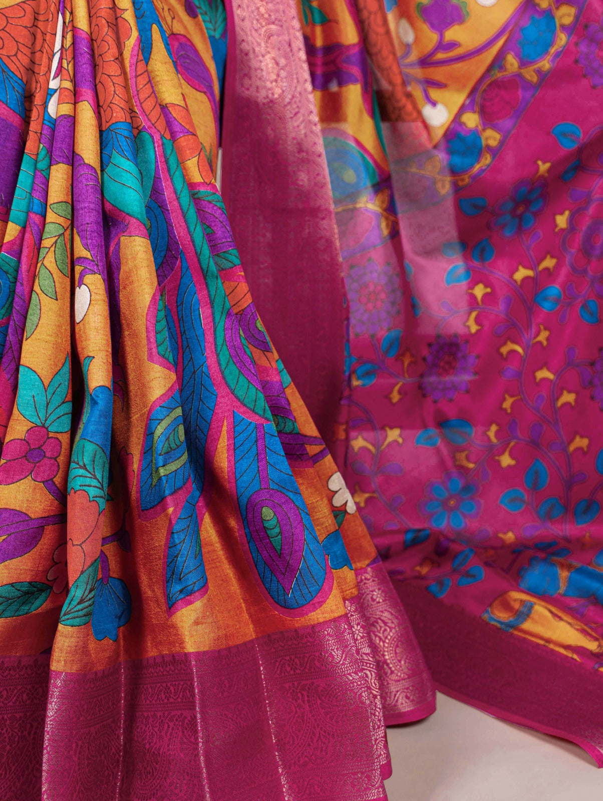 Printed With Zari Weaving Work Saree