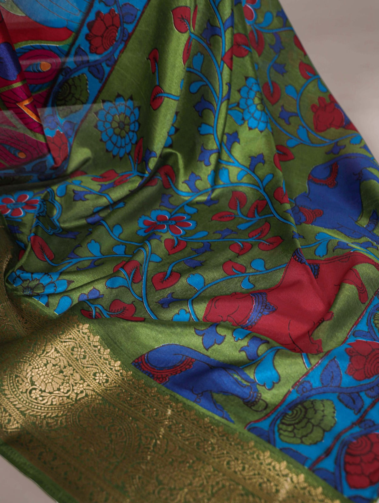 Printed With Zari Weaving Work Saree