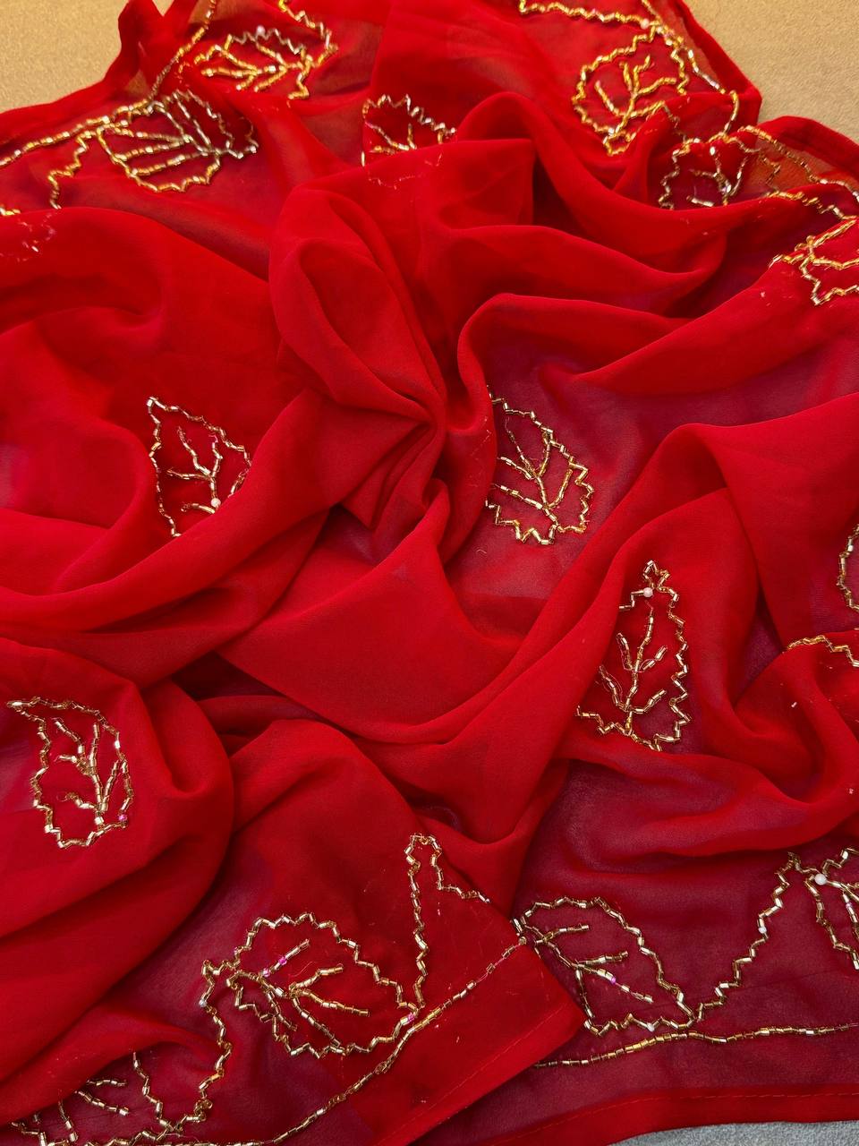 RICH ROYAL CLASSY PATTI HANDWORK CUTDANA PANEL SAREE