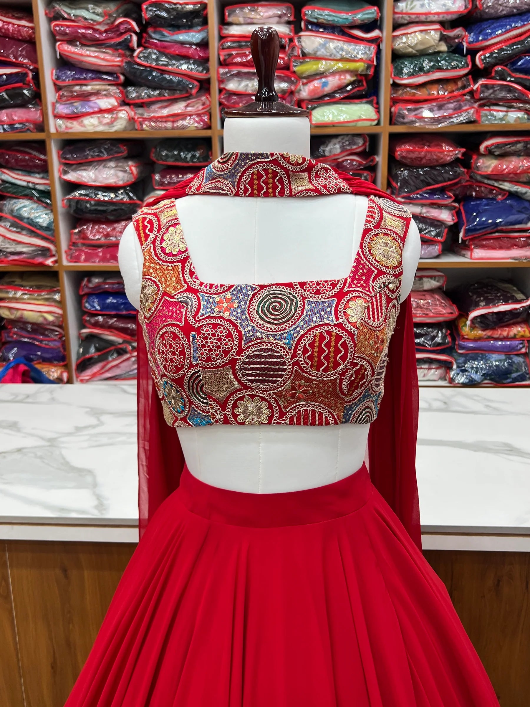 Elegant Ready to wear Anarkali Suit for Women | Designer Bandhej Work Ethnic Wear