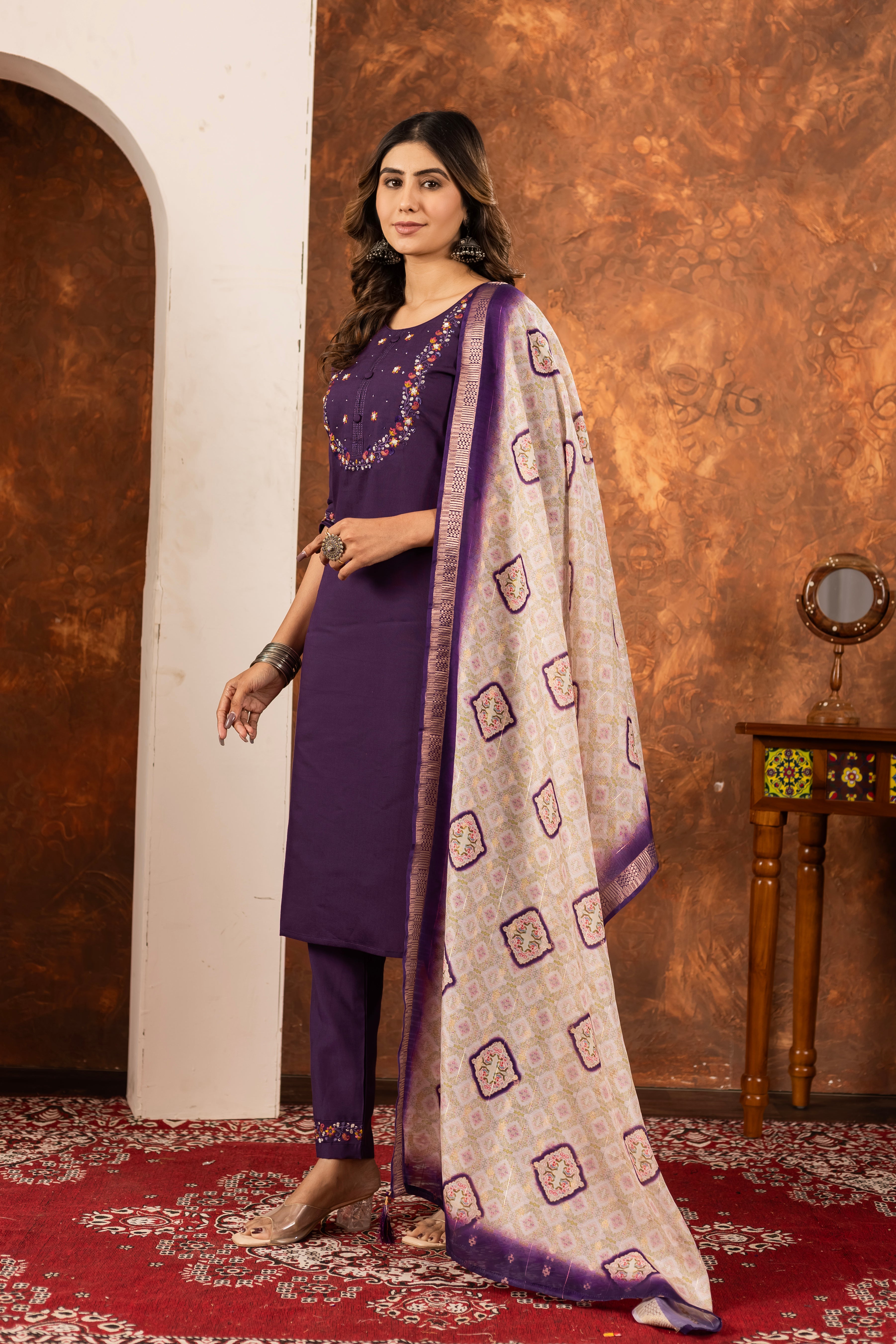 Elegant Straight Kurti Pant Dupatta