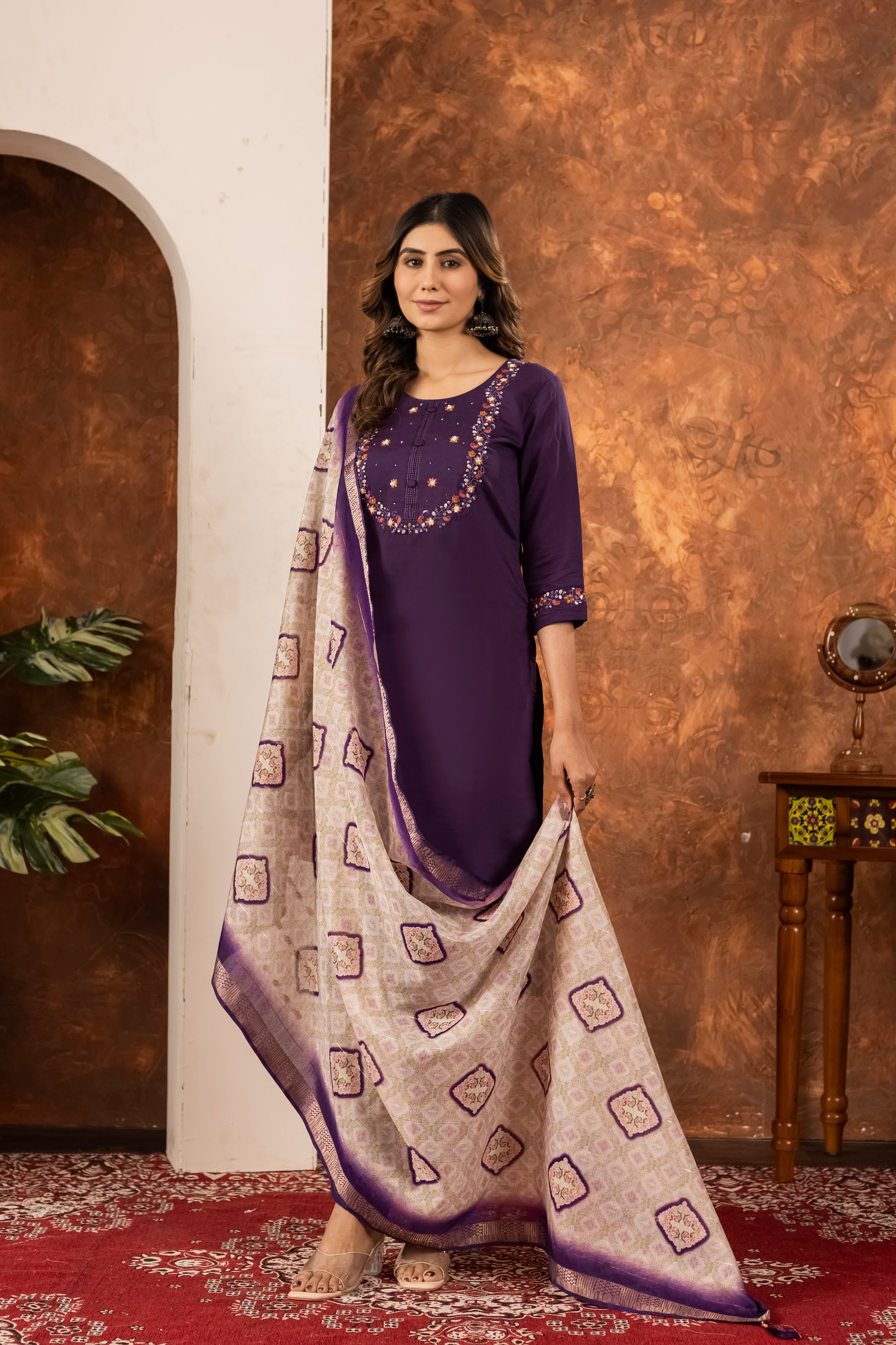 Elegant Straight Kurti Pant Dupatta
