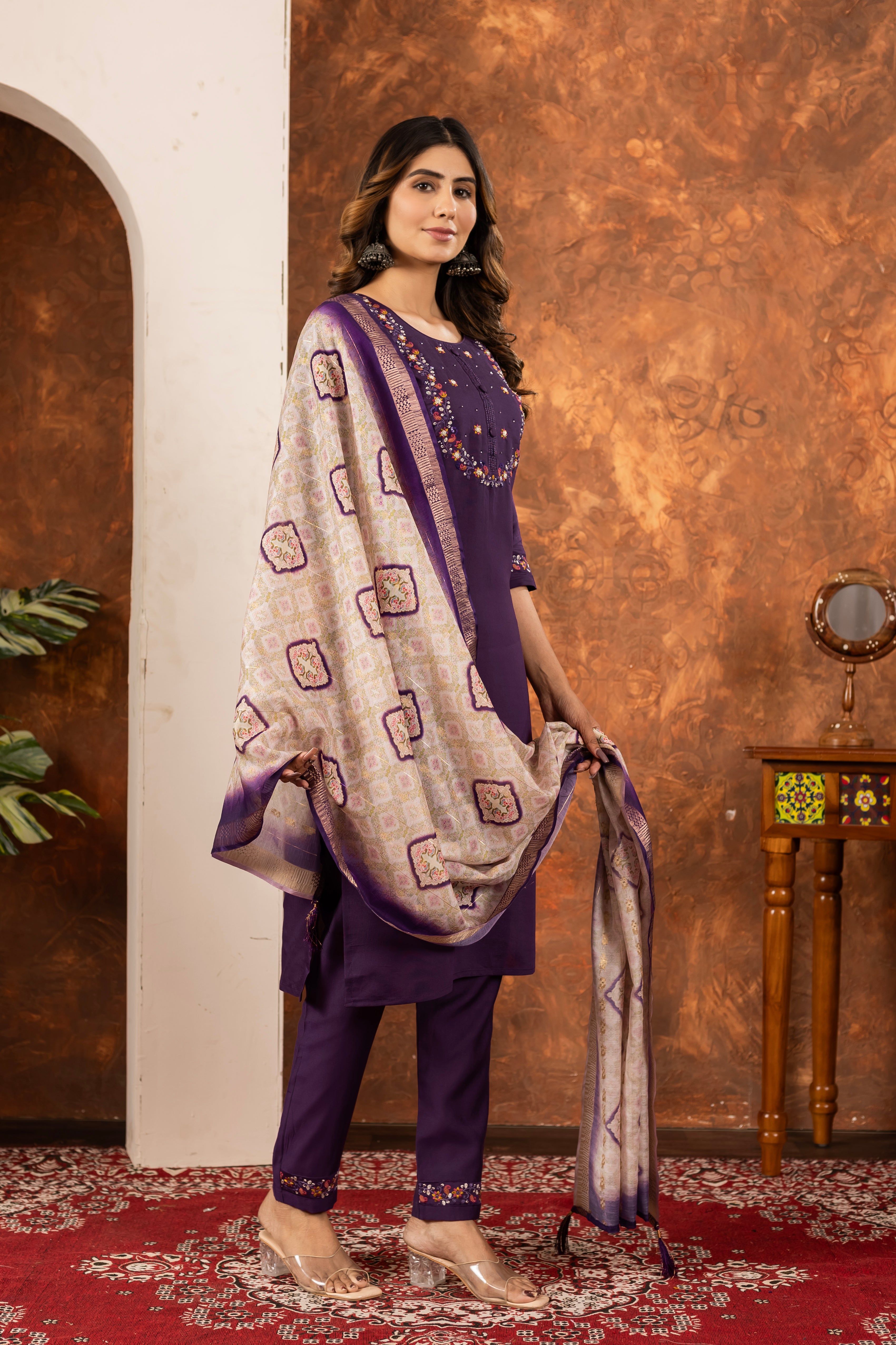 Elegant Straight Kurti Pant Dupatta
