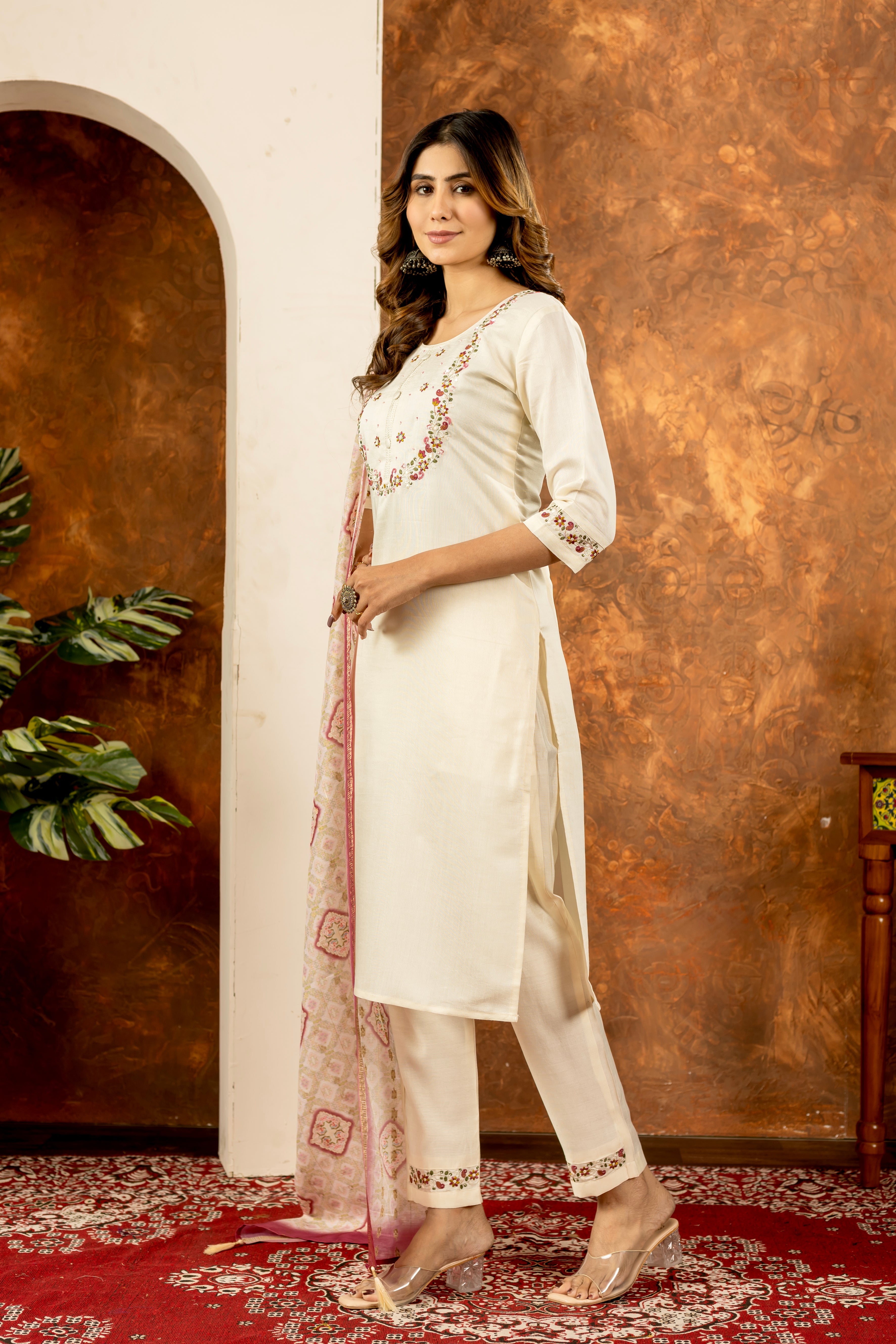 Elegant Straight Kurti Pant Dupatta