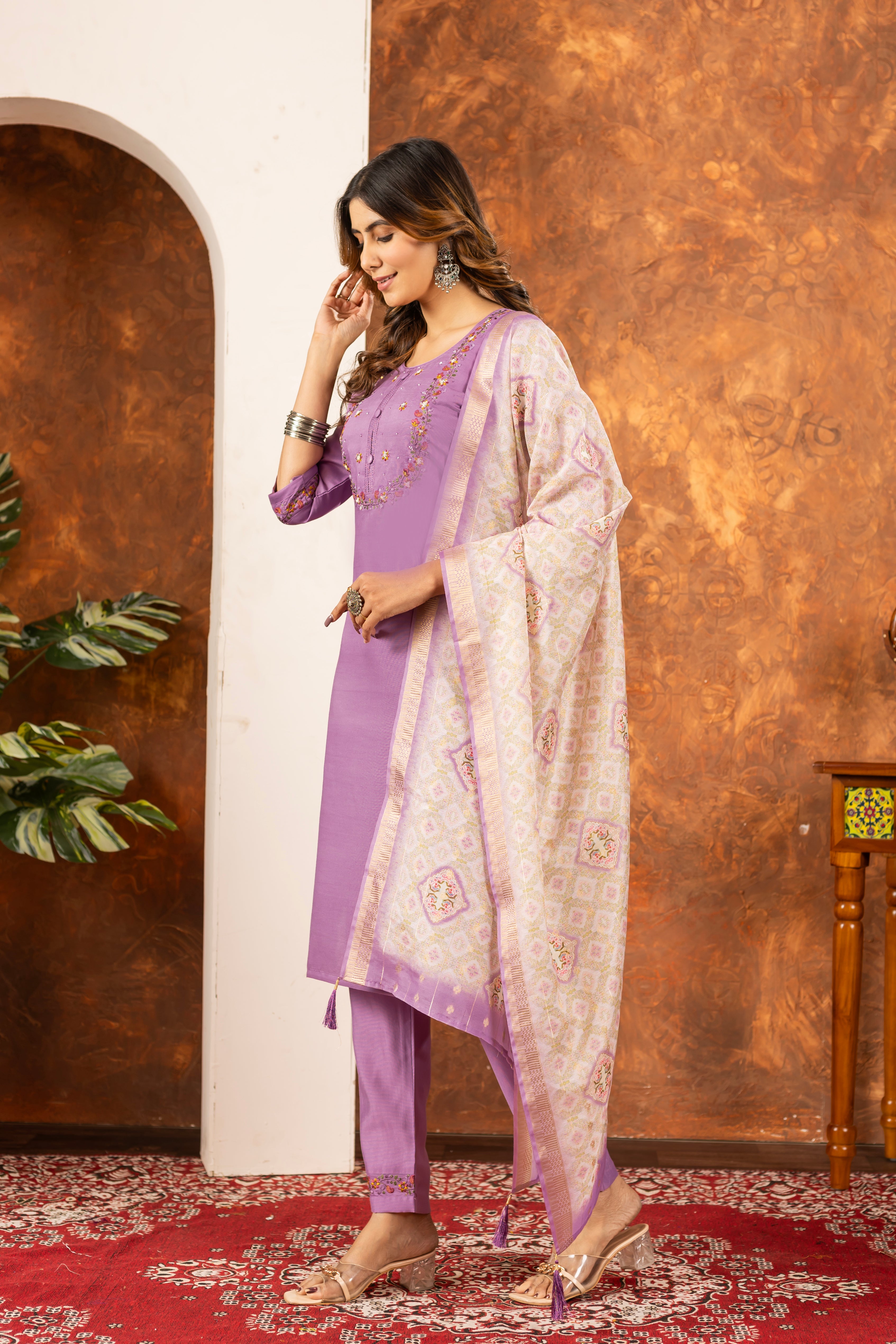 Elegant Straight Kurti Pant Dupatta