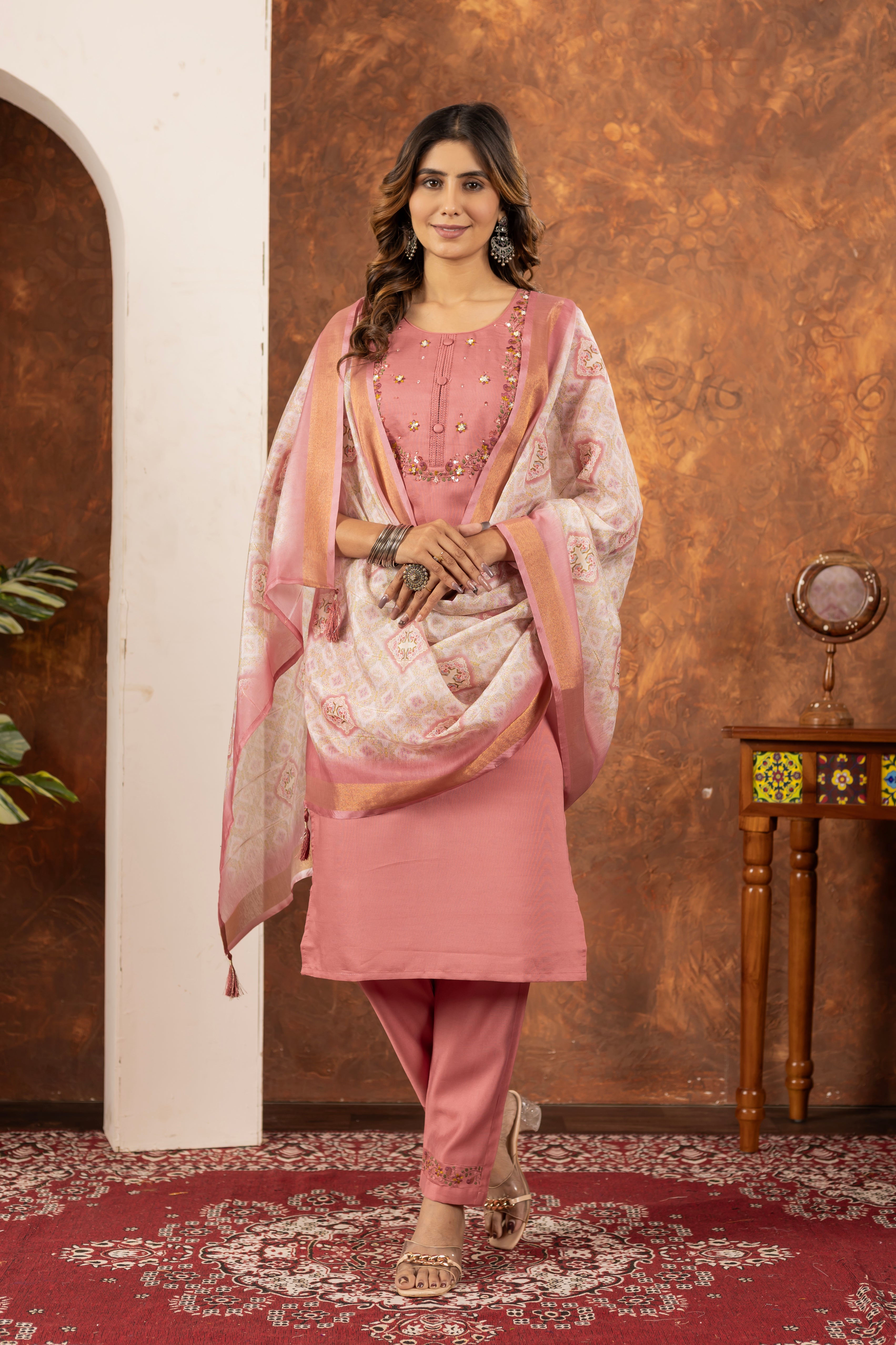 Elegant Straight Kurti Pant Dupatta