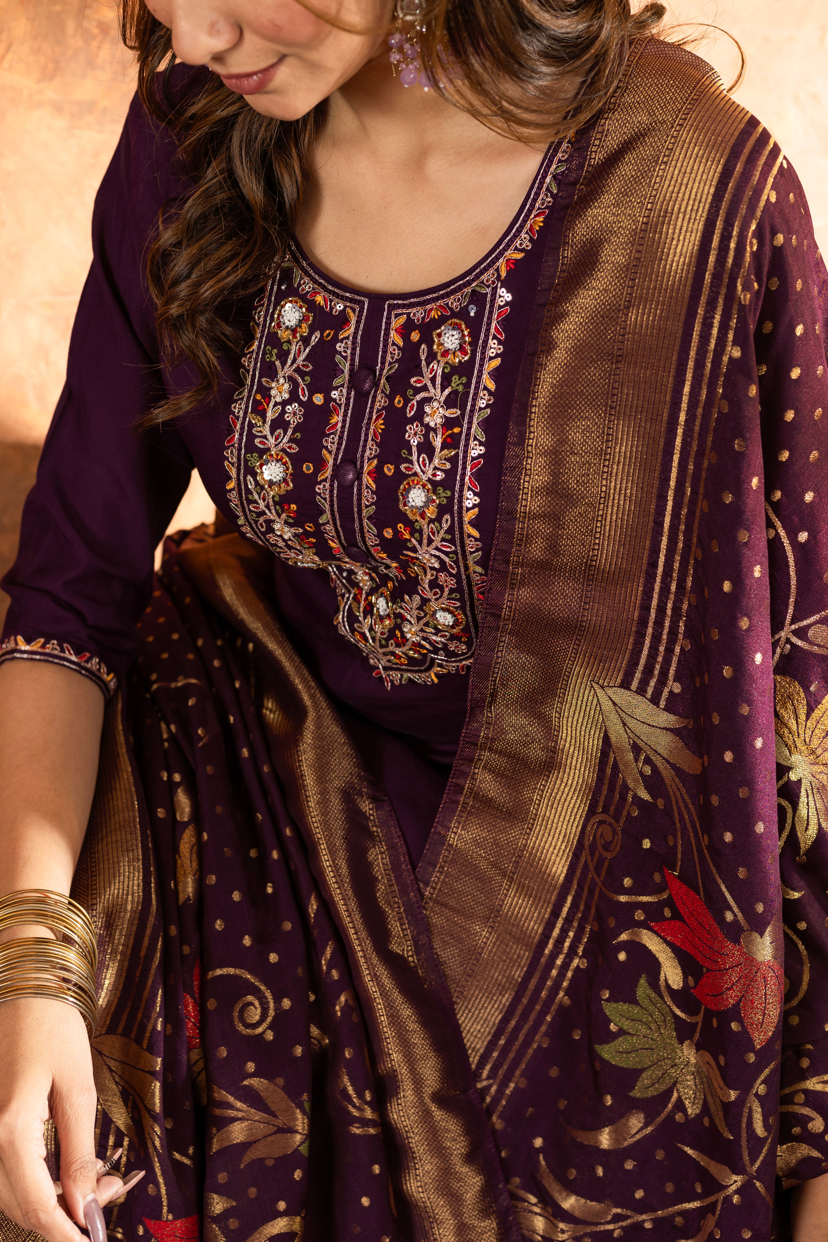 Elegant Straight Kurti Pant Dupatta Set