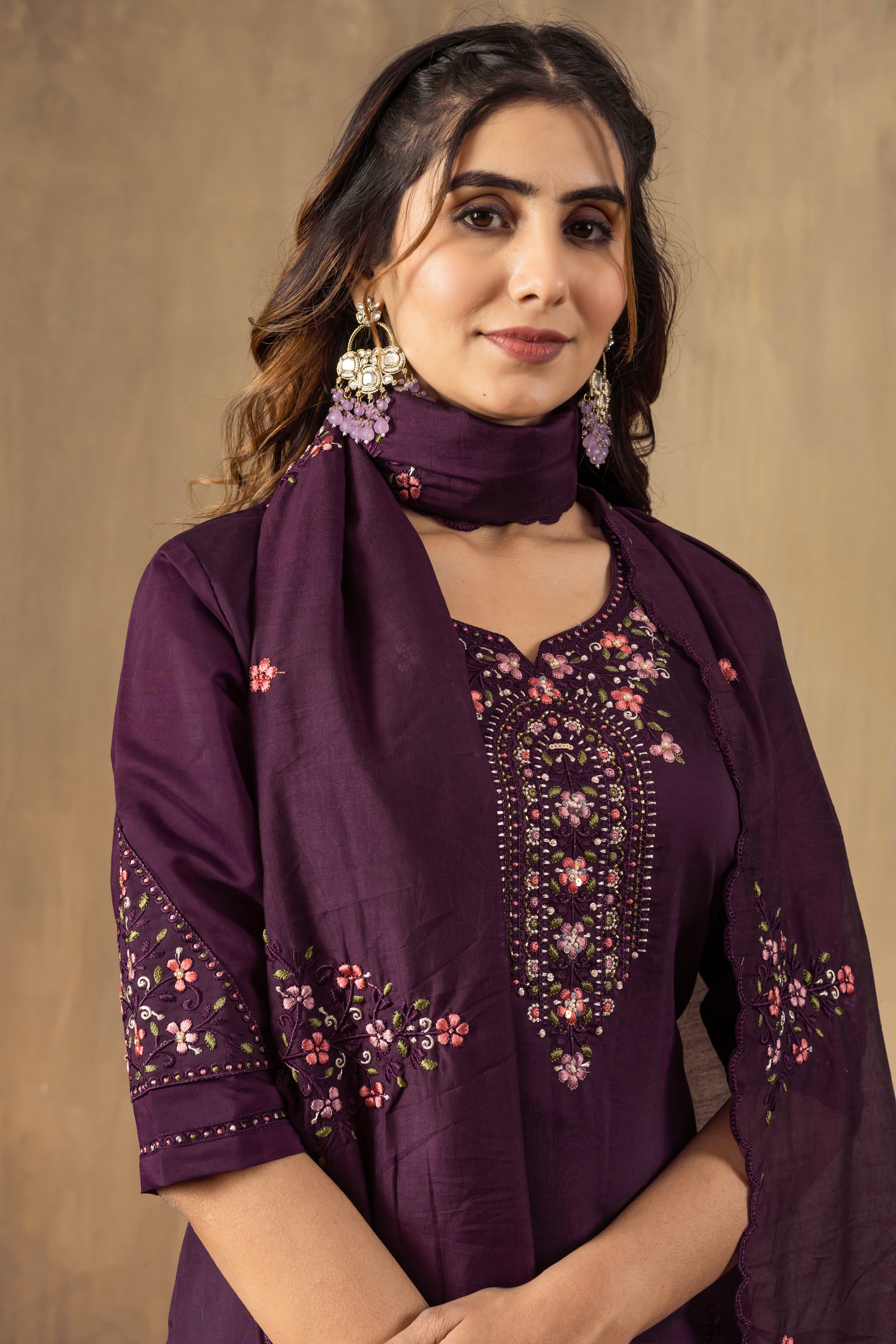 Elegant Straight Kurti Pant Dupatta Set