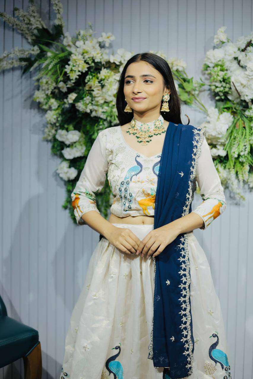 *Designer Embroidered Lahenga Choli Presenting