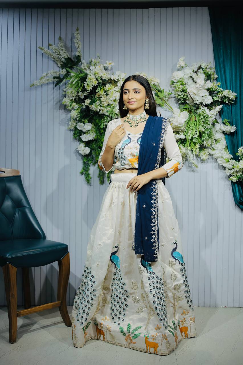 *Designer Embroidered Lahenga Choli Presenting