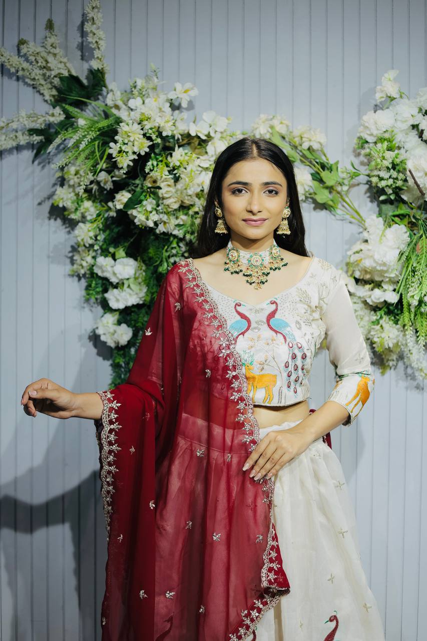 *Designer Embroidered Lahenga Choli Presenting