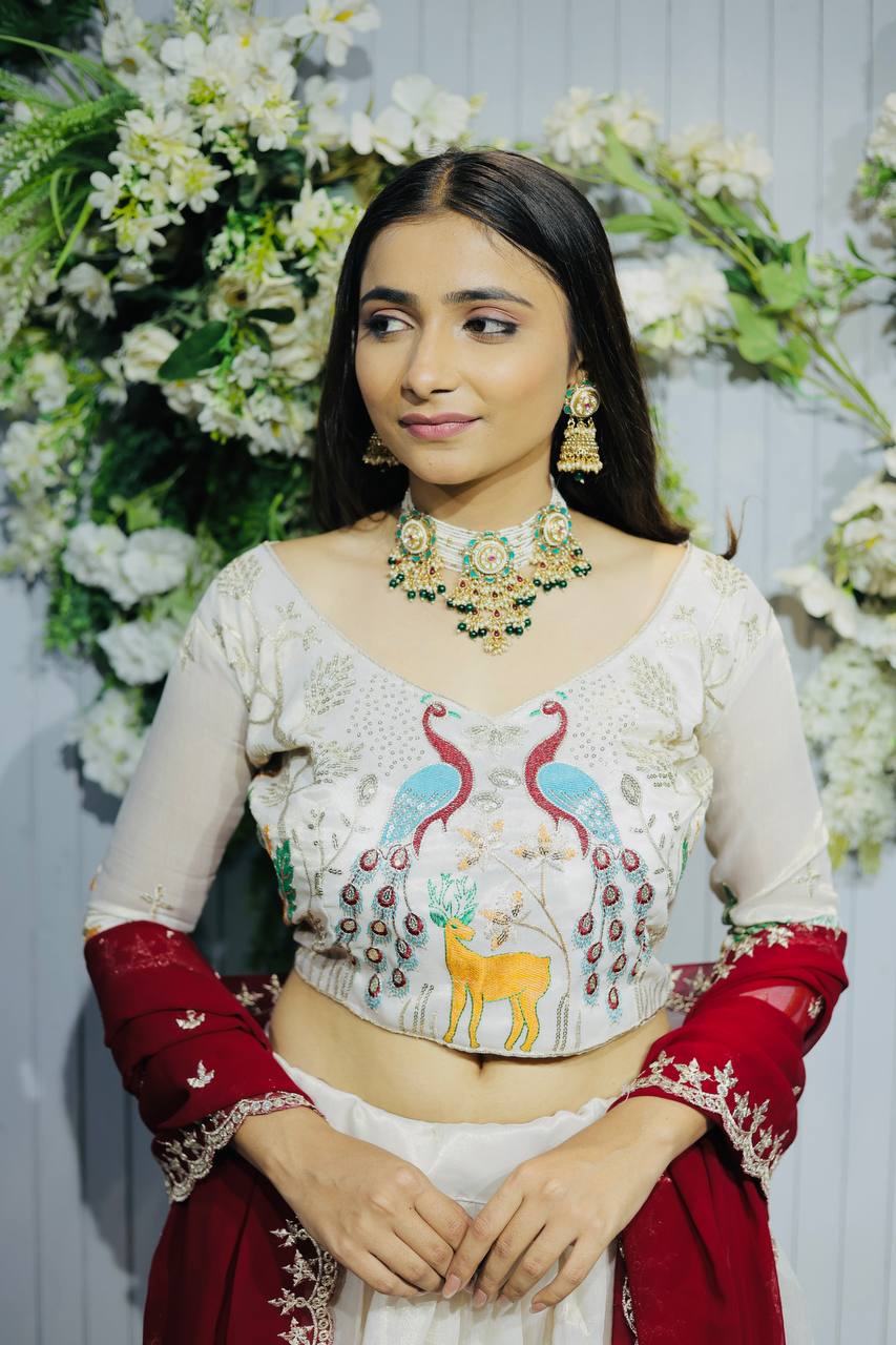 *Designer Embroidered Lahenga Choli Presenting