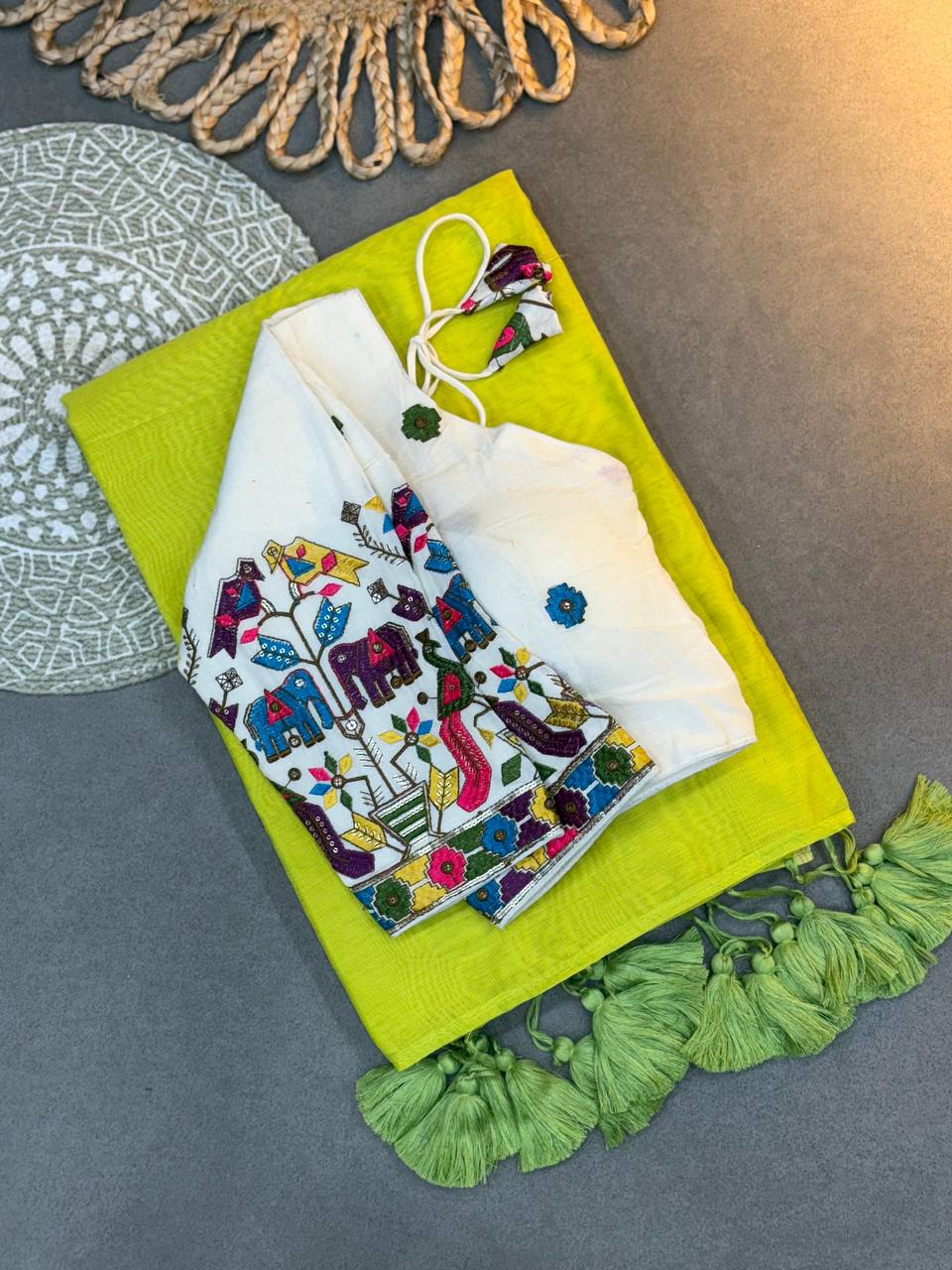 *PRESENTING KHADI COTTON SAREE*