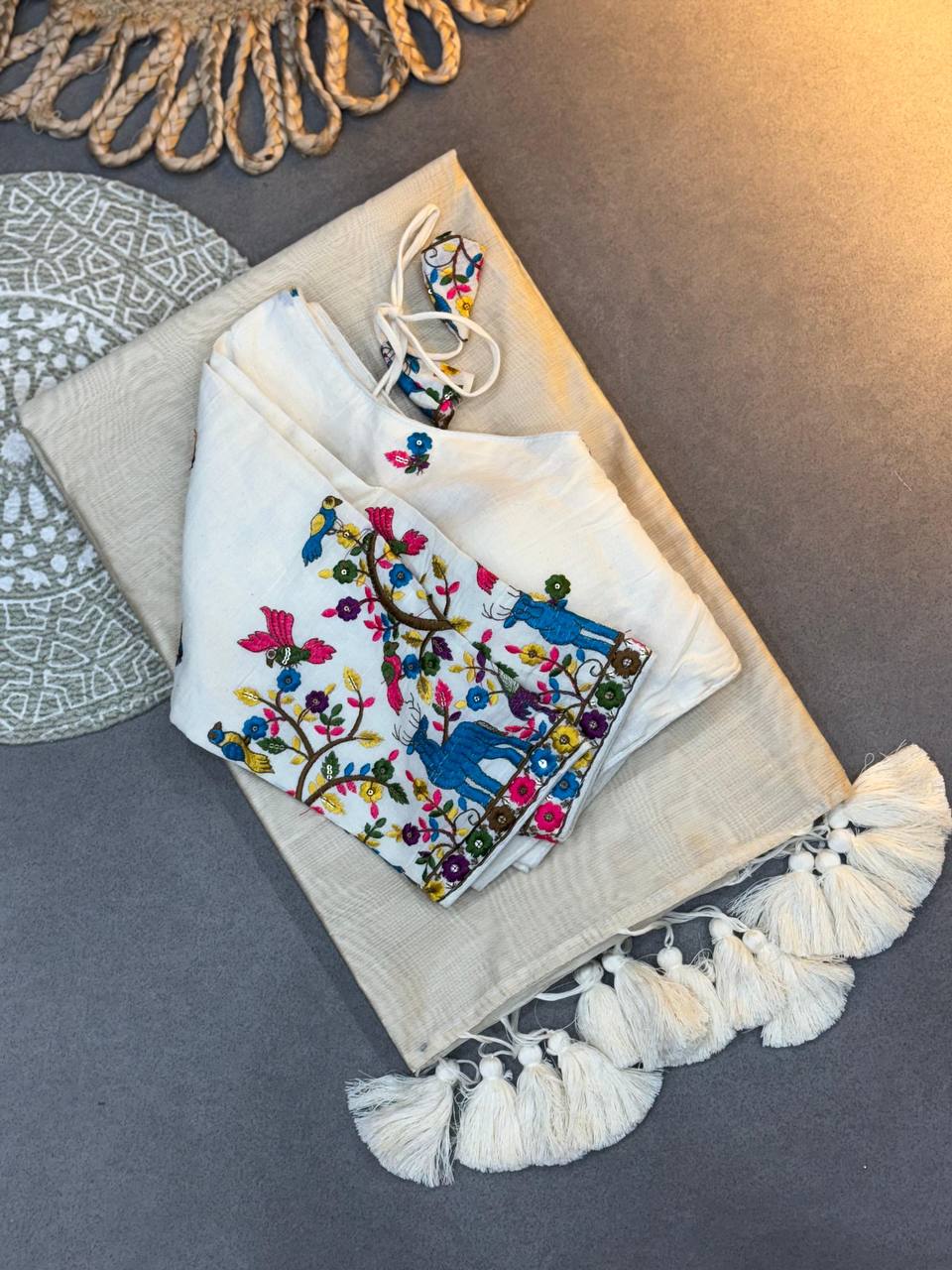 *PRESENTING KHADI COTTON SAREE*