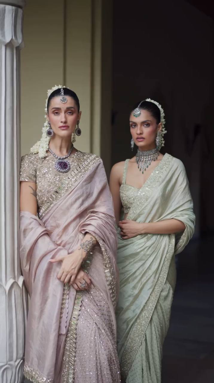 Best Ever and Traditional Designer Mirror work Saree