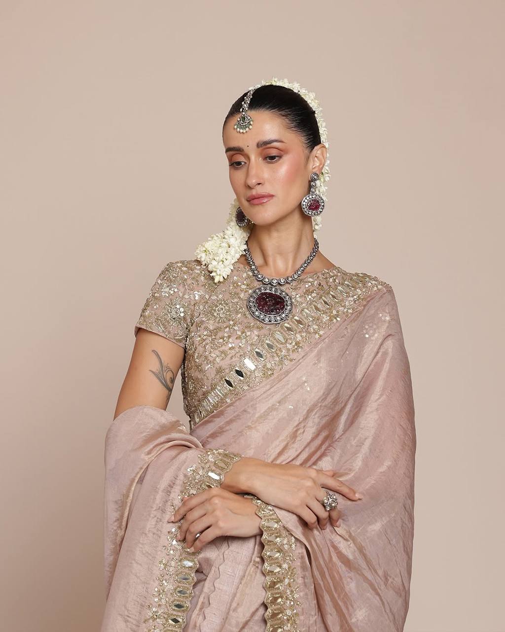 Best Ever and Traditional Designer Mirror work Saree