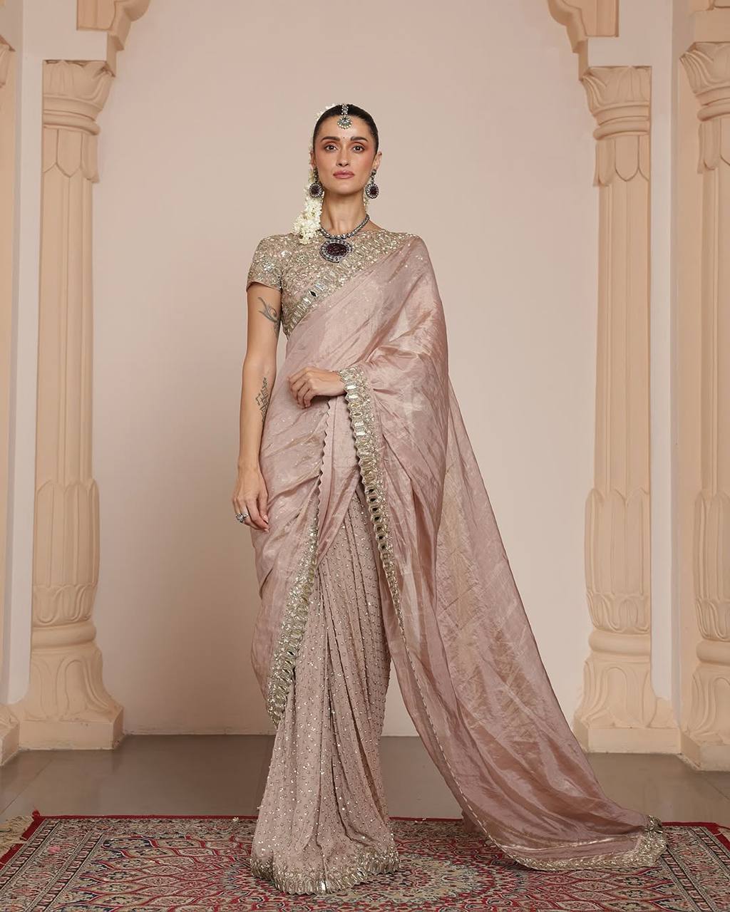 Best Ever and Traditional Designer Mirror work Saree