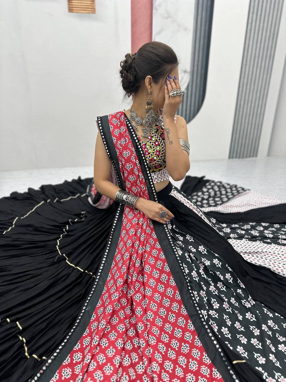 Launching Navratri Special Lehenga Choli With 8 Meter Heavy Flair