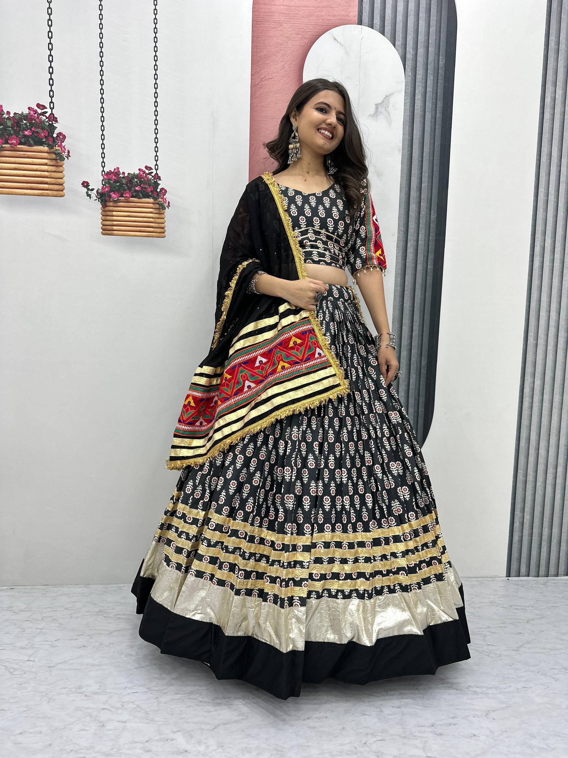 Prisha  Creation is Launching Navratri Special Lehenga Choli with 6 Mete Flair