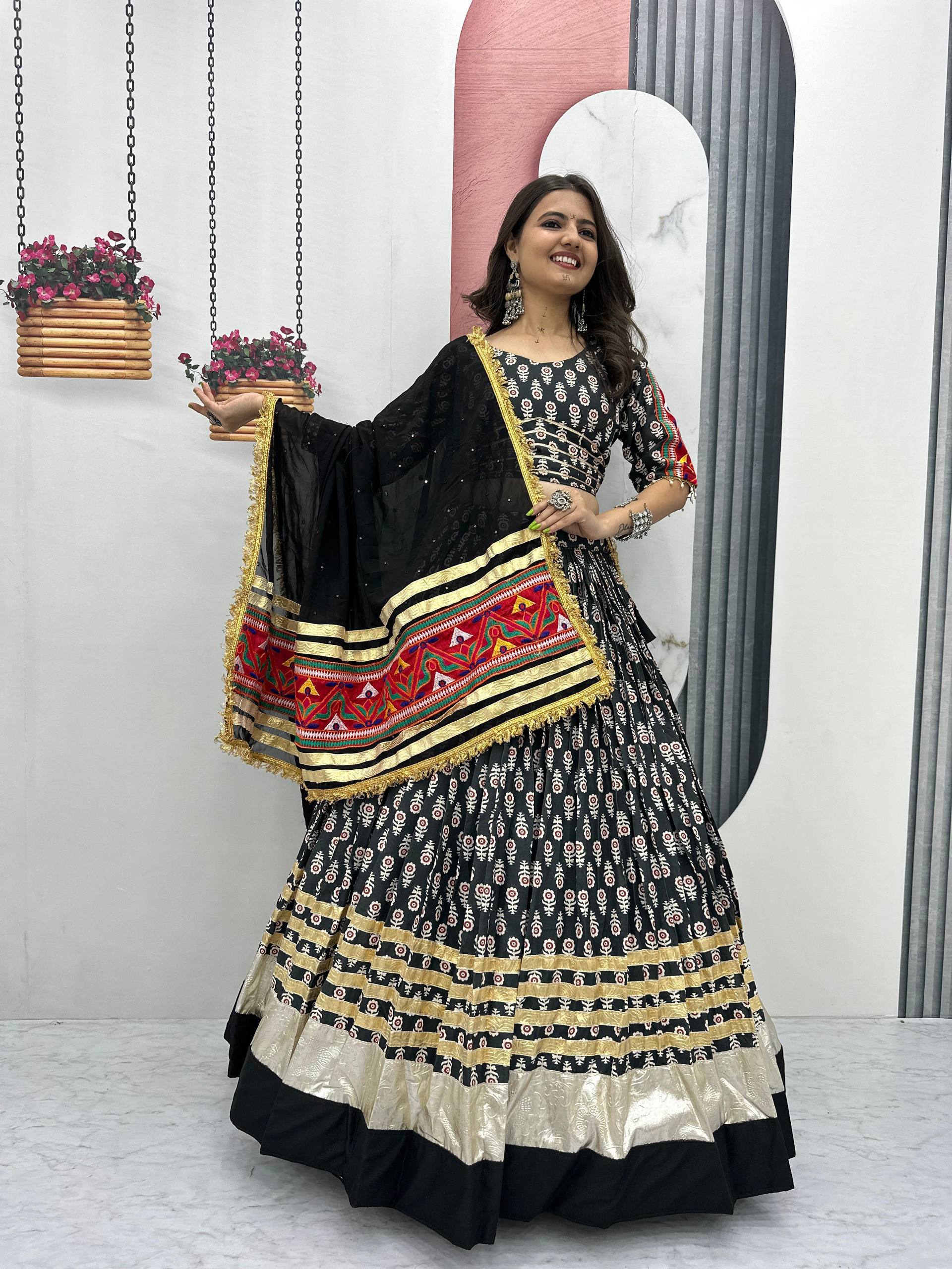 Prisha  Creation is Launching Navratri Special Lehenga Choli with 6 Mete Flair