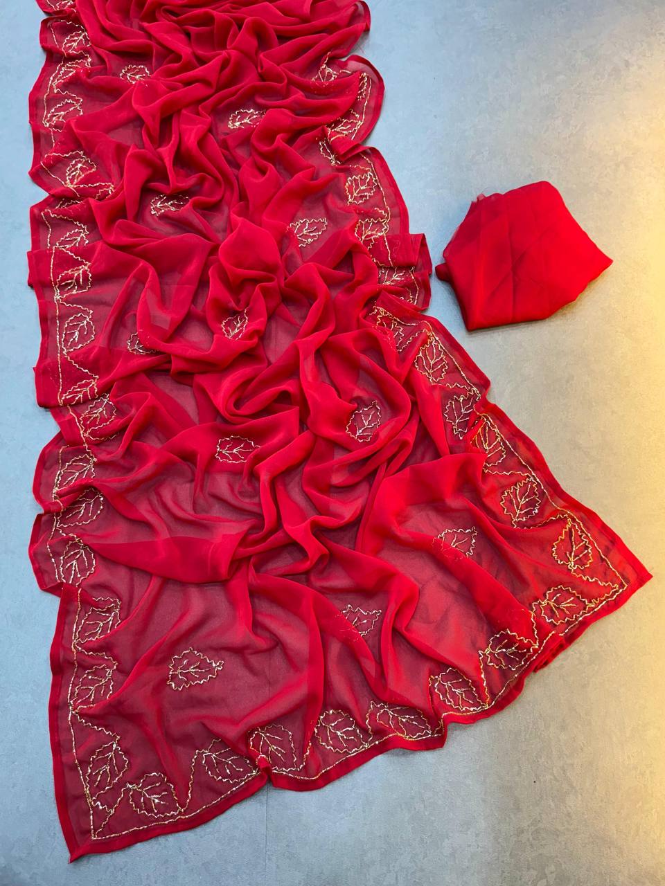 RICH ROYAL CLASSY PATTI HANDWORK CUTDANA PANEL SAREE