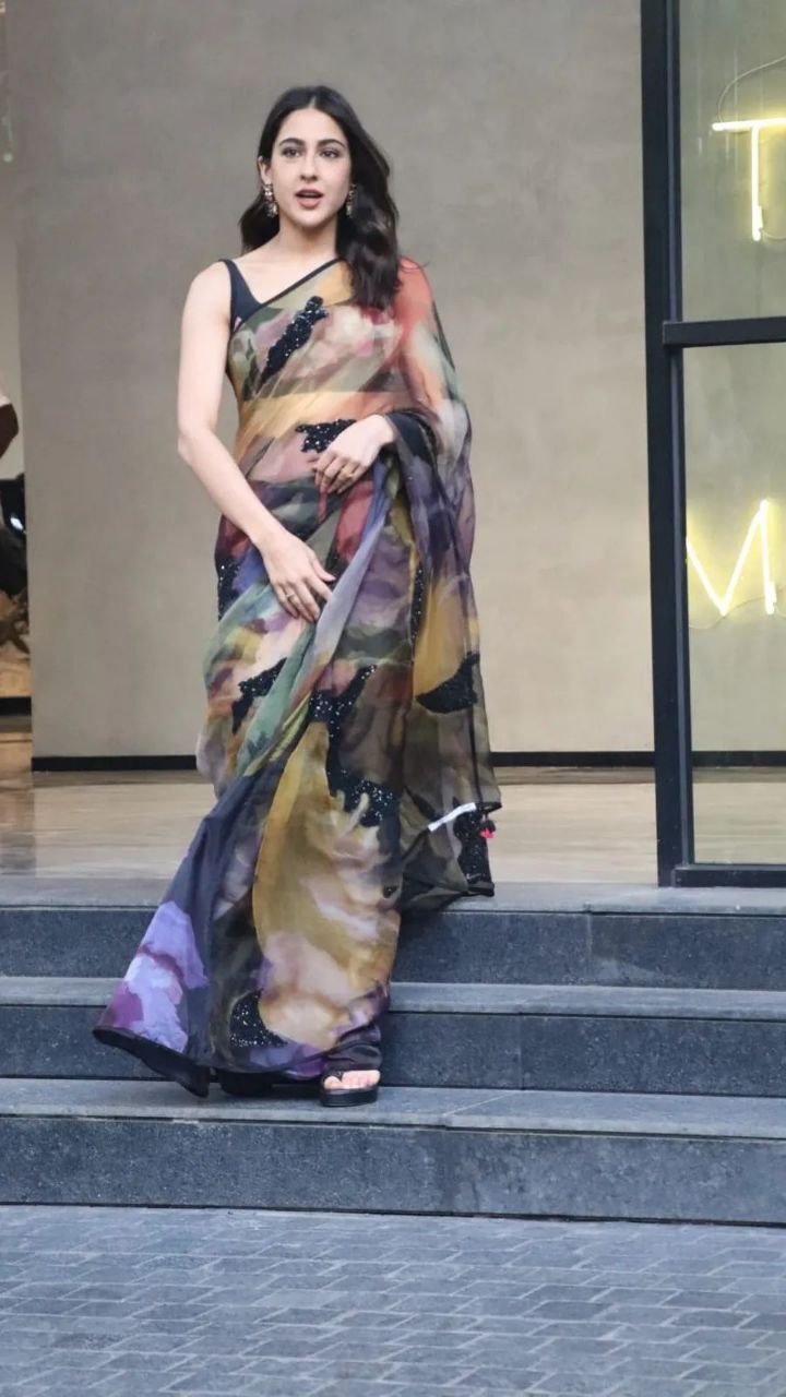 Pure Jimmy Organza silk Digital Printed saree