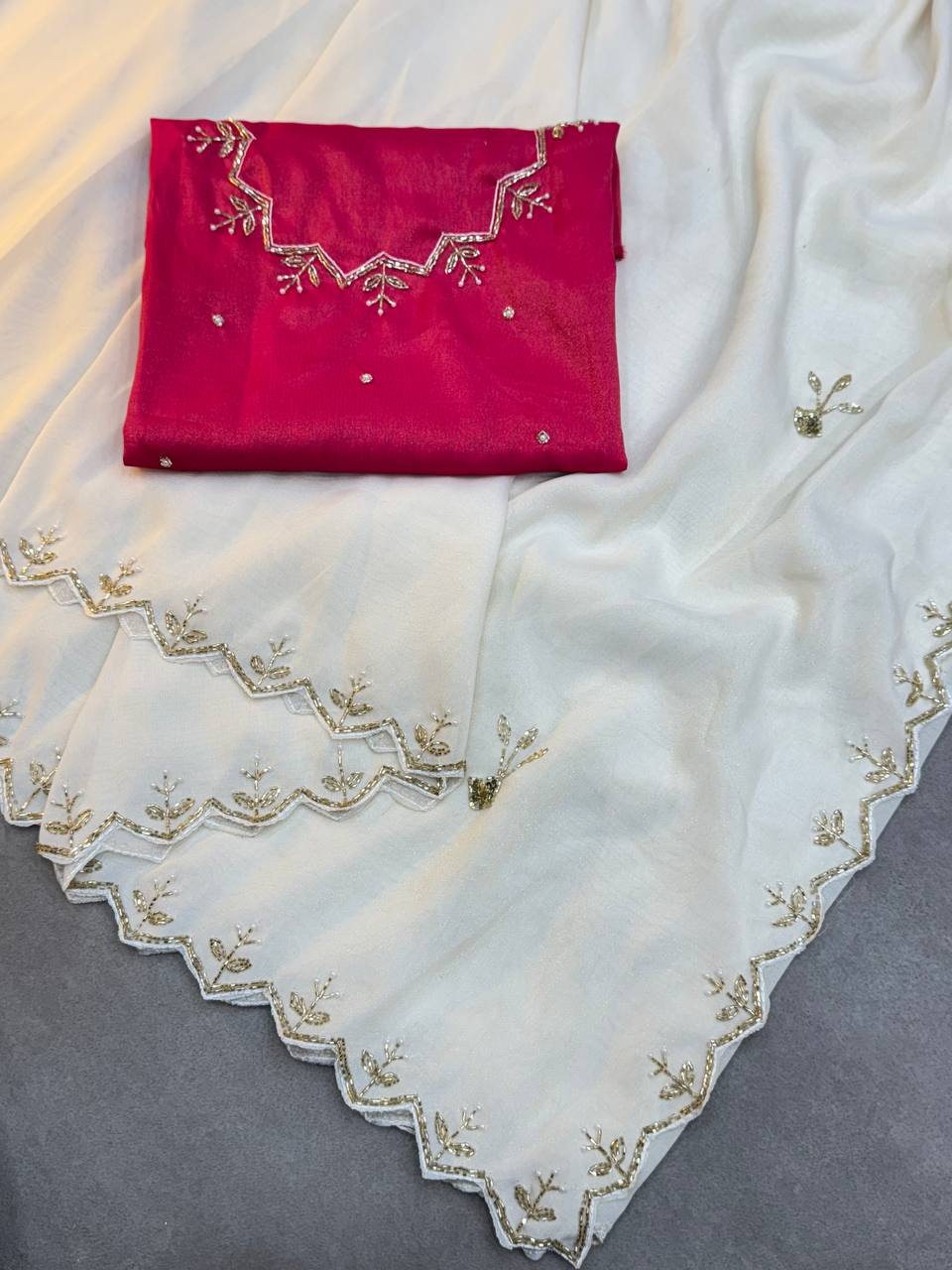 ZARI WITH HAND WORK SAREE