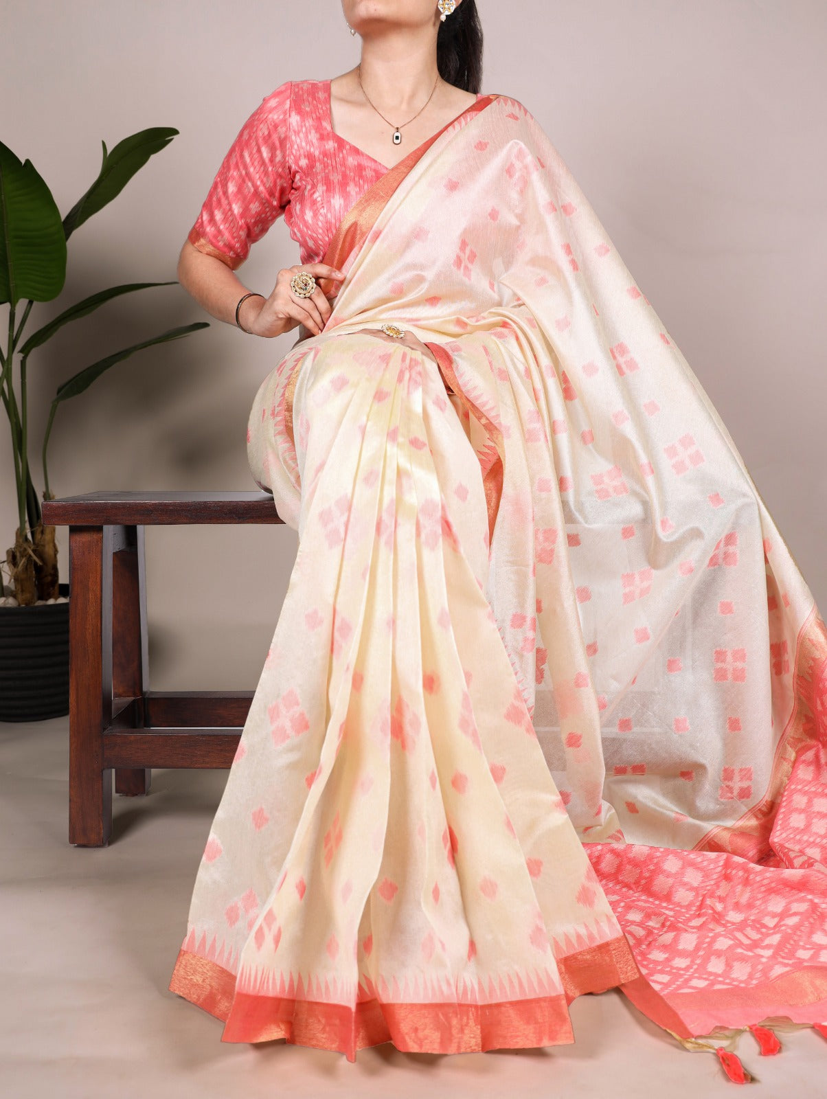 Jacquard Silk Patola Print With Zari Weaving Work Saree
