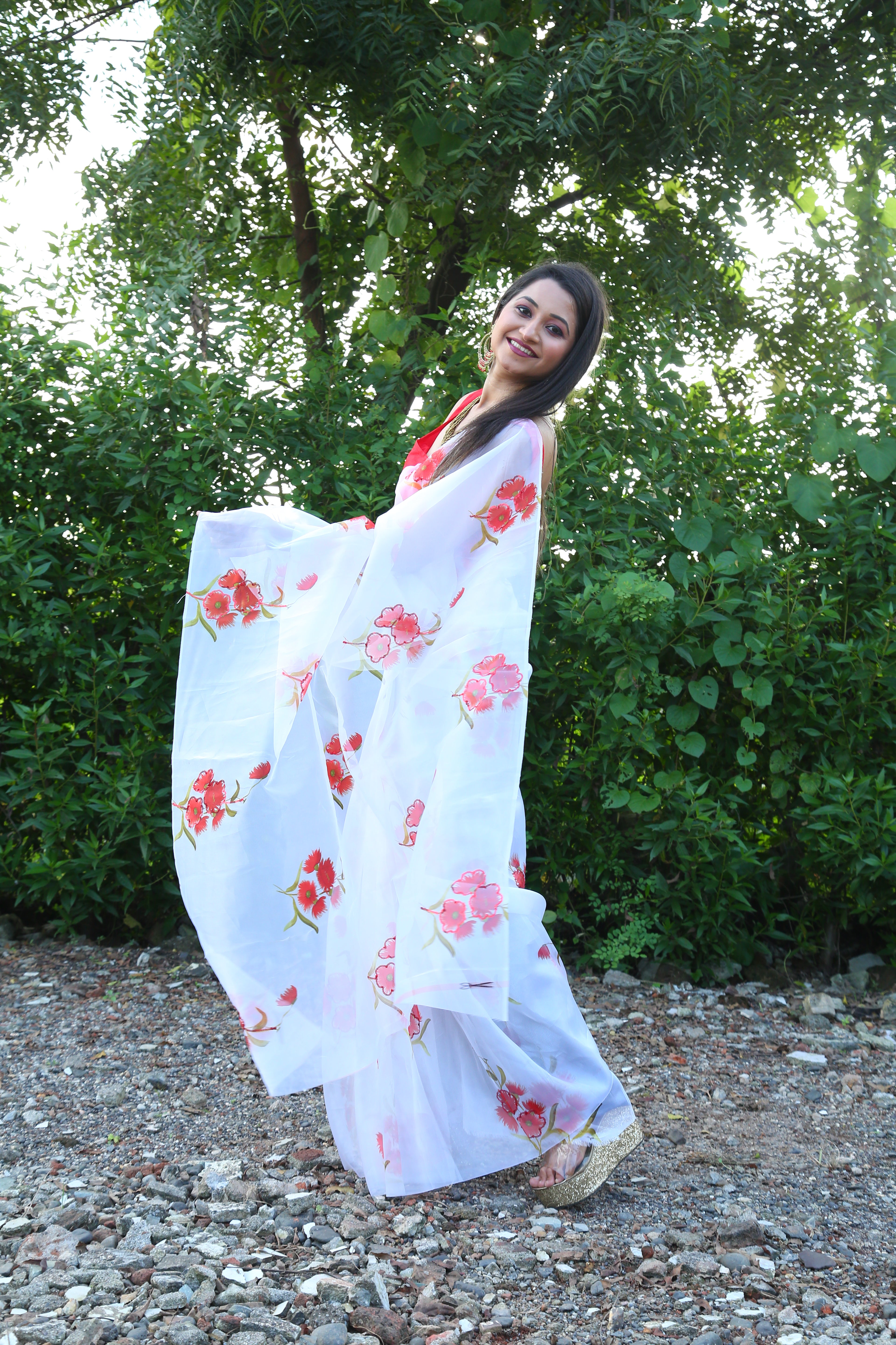 Exclusive Organza Sequence handwork saree