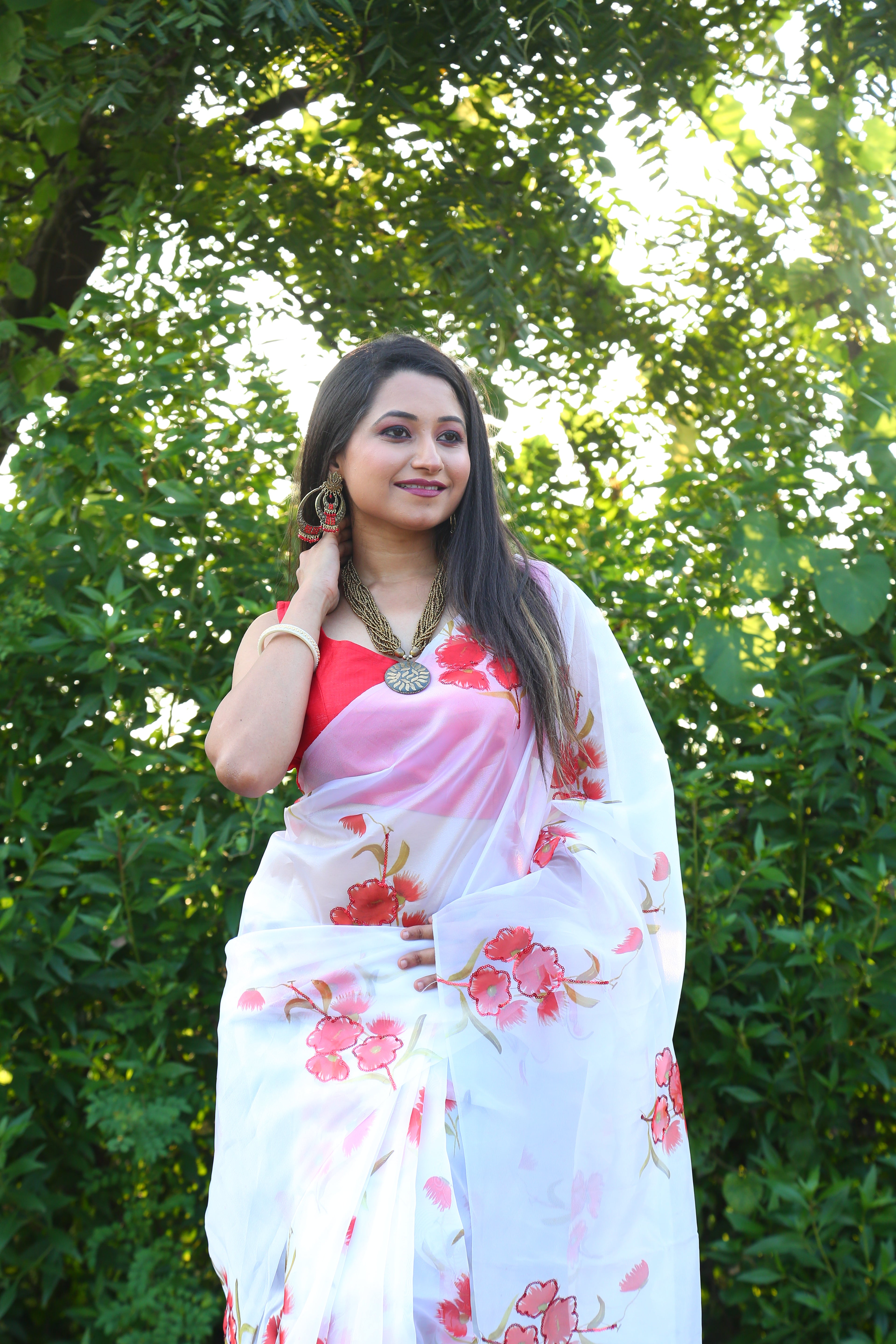 Exclusive Organza Sequence handwork saree