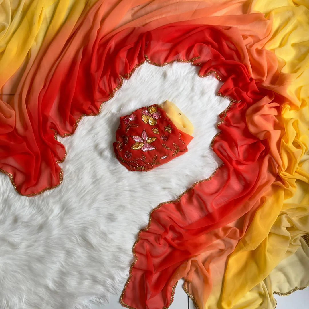 STYLE NEVER END ITS PADDING SO RICH WITH HAND WORK SAREE AND BLOUSE