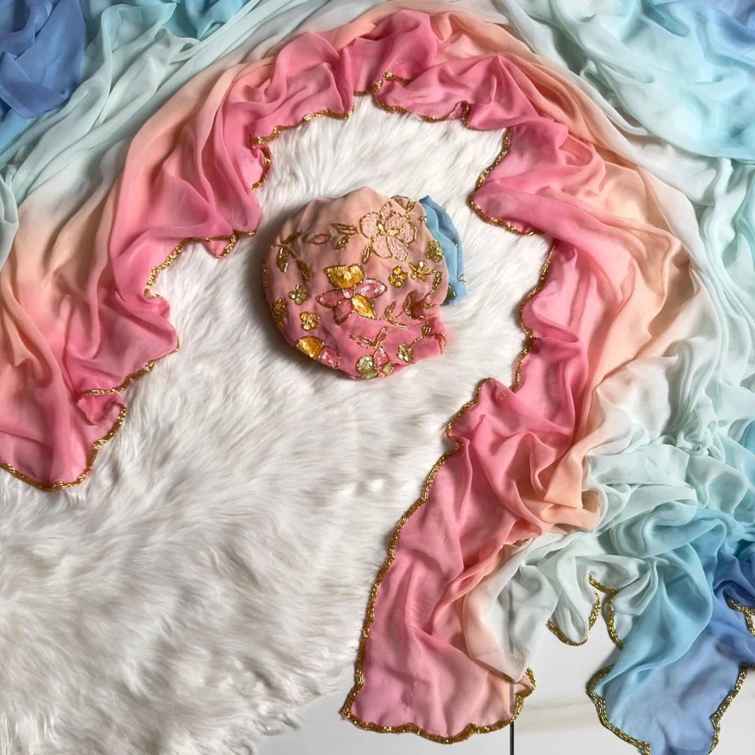 STYLE NEVER END ITS PADDING SO RICH WITH HAND WORK SAREE AND BLOUSE