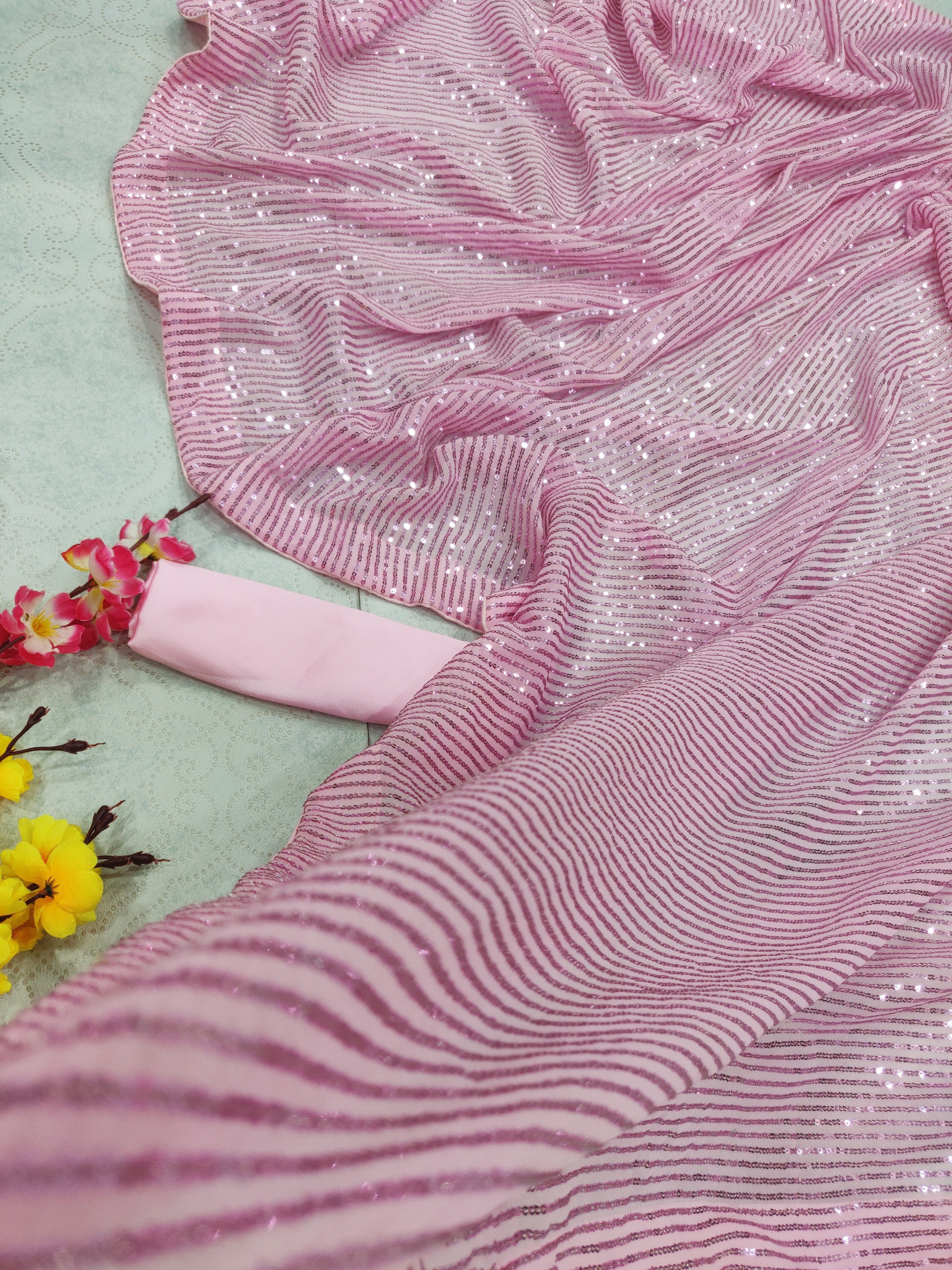 Celebrity inspired beautyful sequence saree