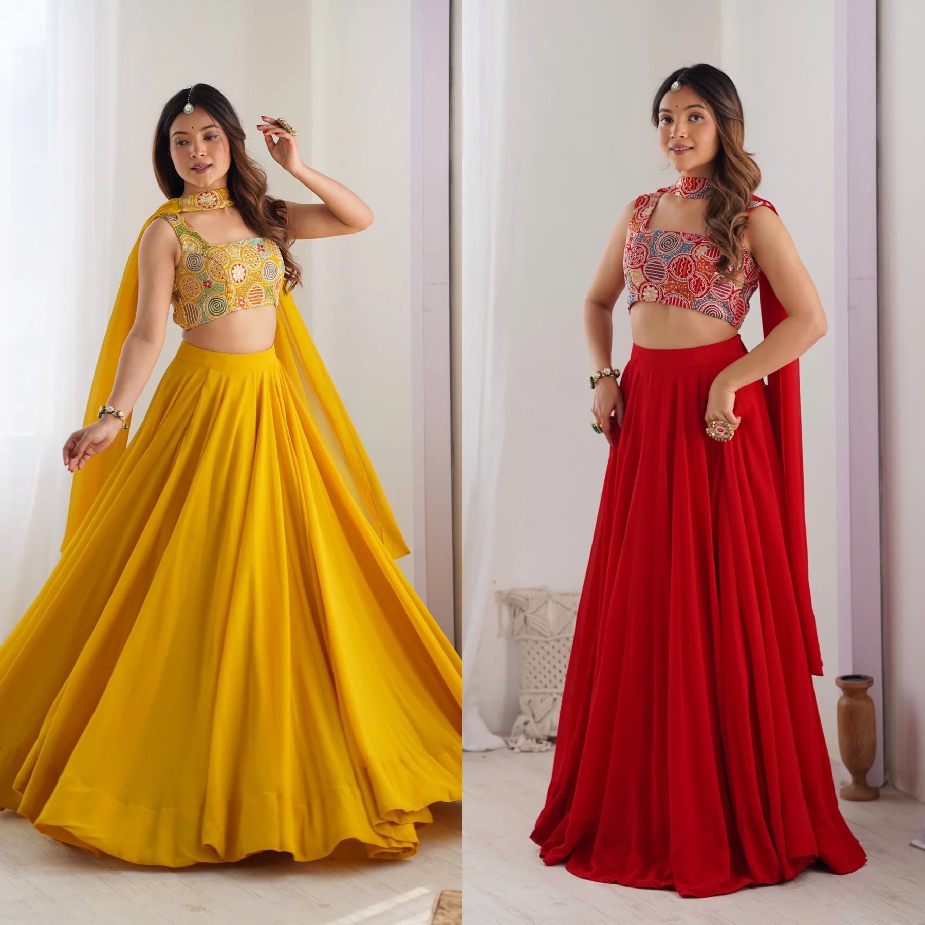 Elegant Ready to wear Anarkali Suit for Women | Designer Bandhej Work Ethnic Wear