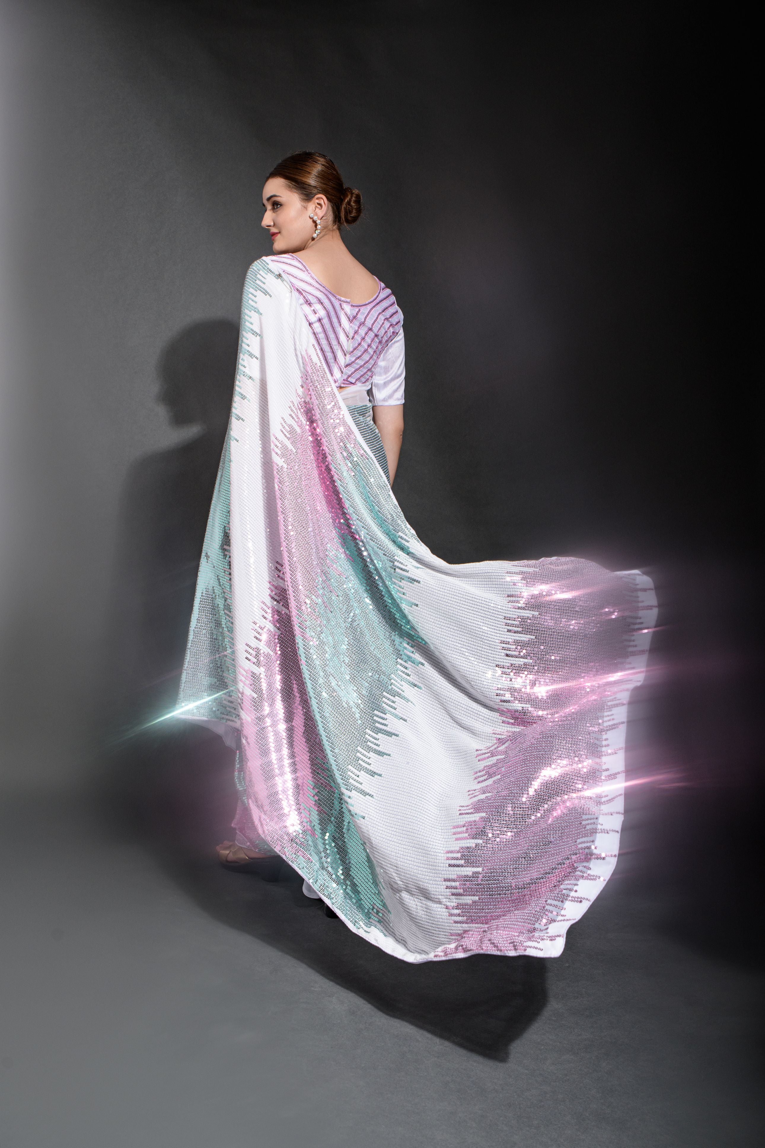 Celebrity inspired Beautiful SequanceSaree