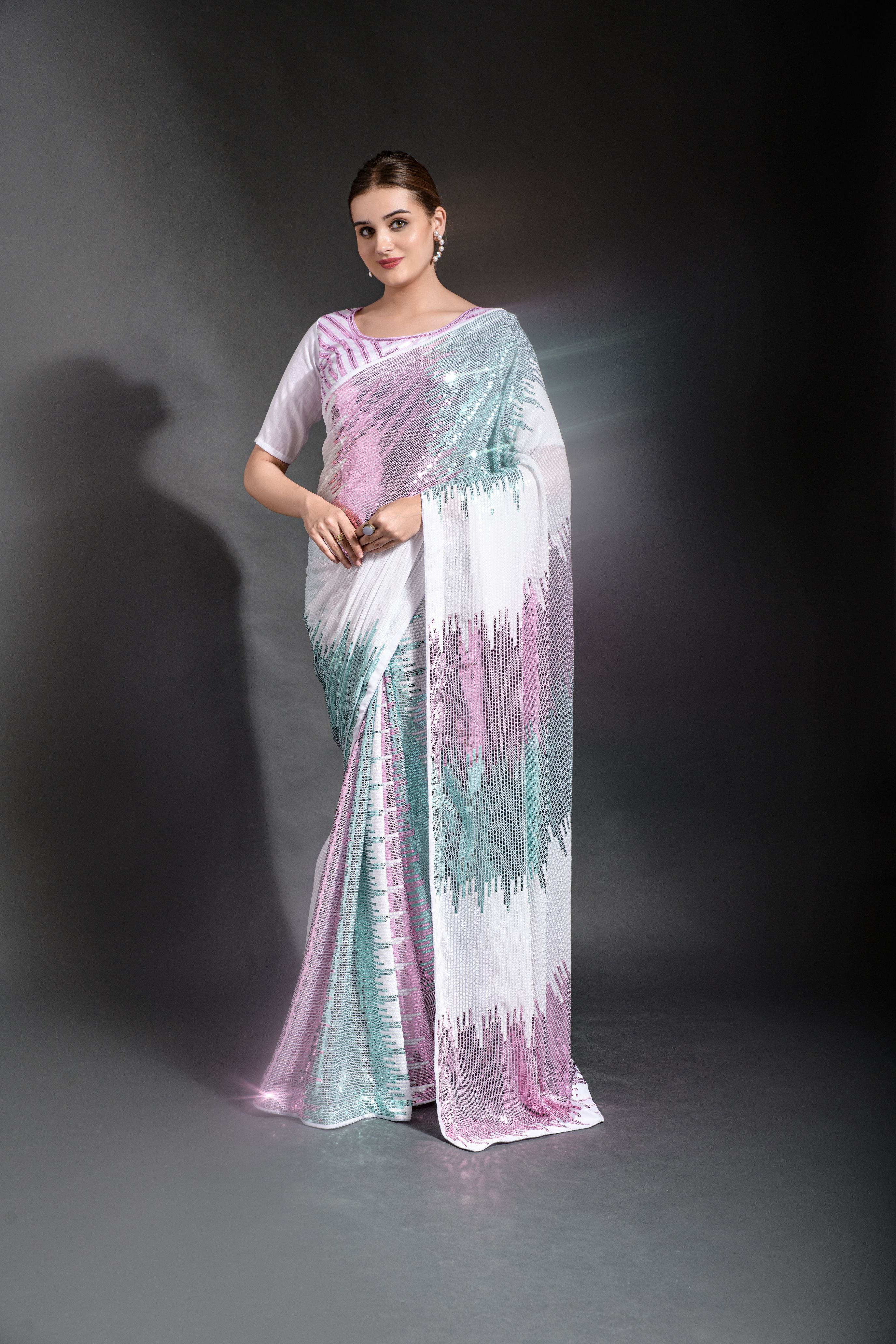 Celebrity inspired Beautiful SequanceSaree