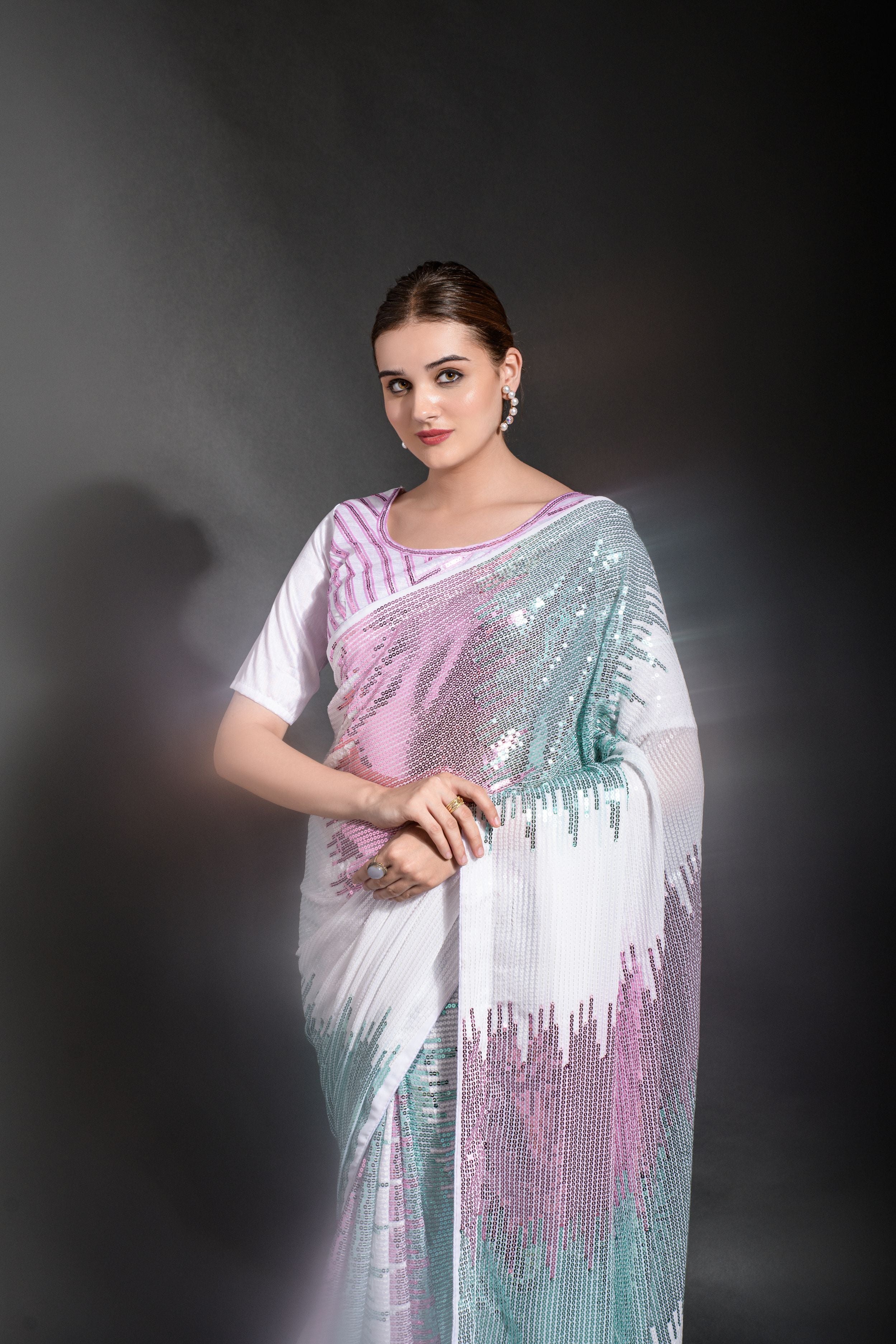 Celebrity inspired Beautiful SequanceSaree